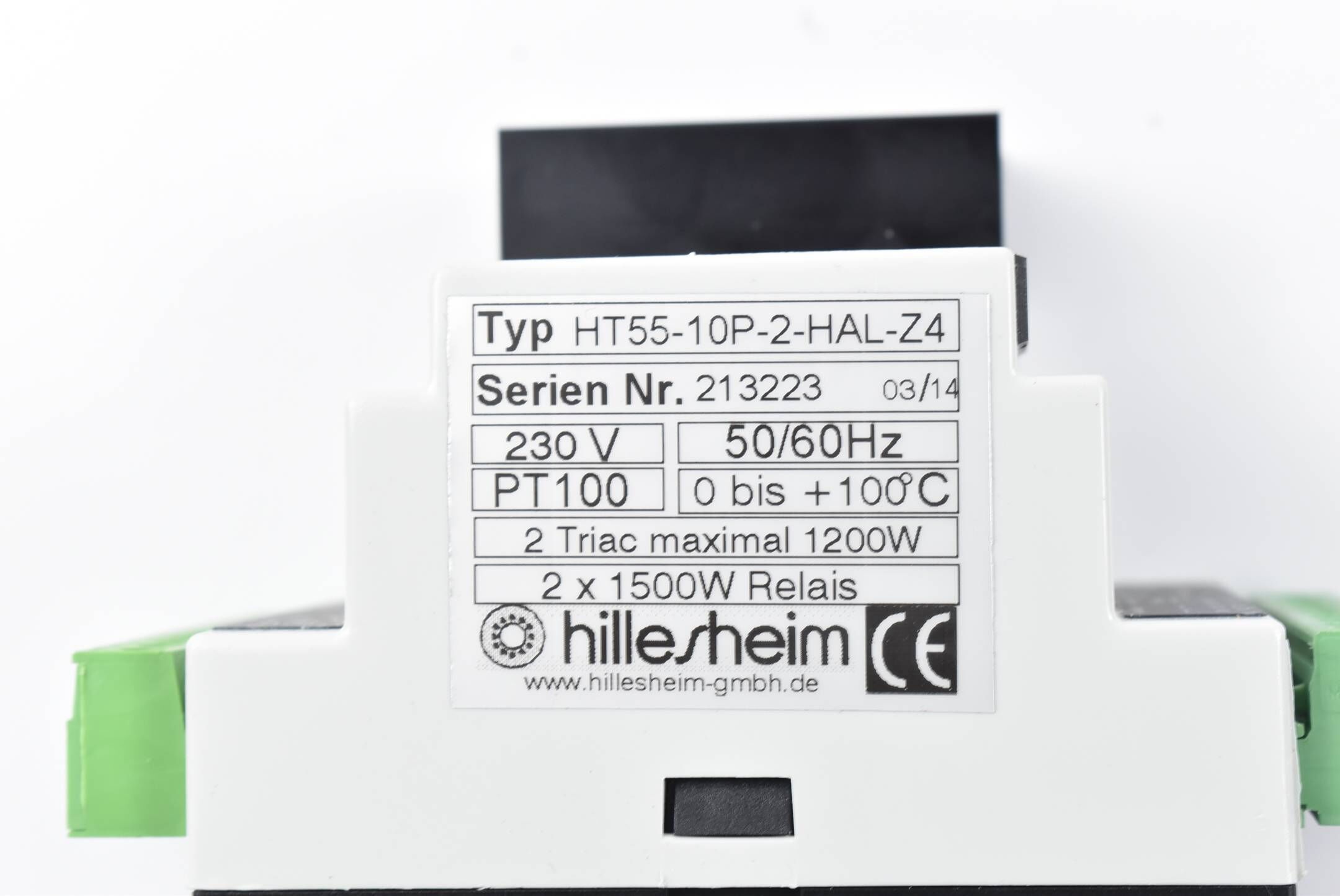 Hillesheim HT-55 Duo-Regler HT55-10P-2-HAL-Z4 ( 230 V / 50/60Hz / 0 bis +100°C )