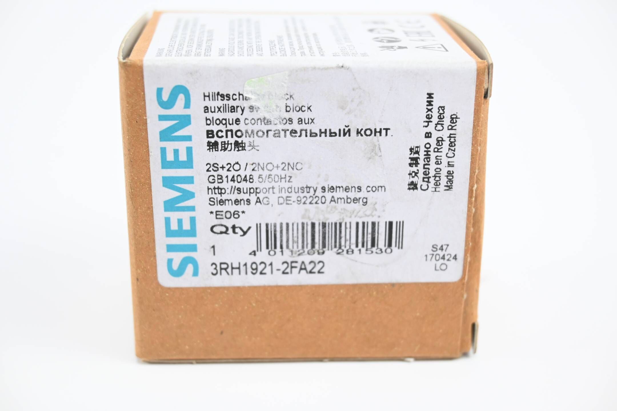 Siemens Hilfsschalterblock 3RH1921-2FA22 ( 3RH1 921-2FA22 )