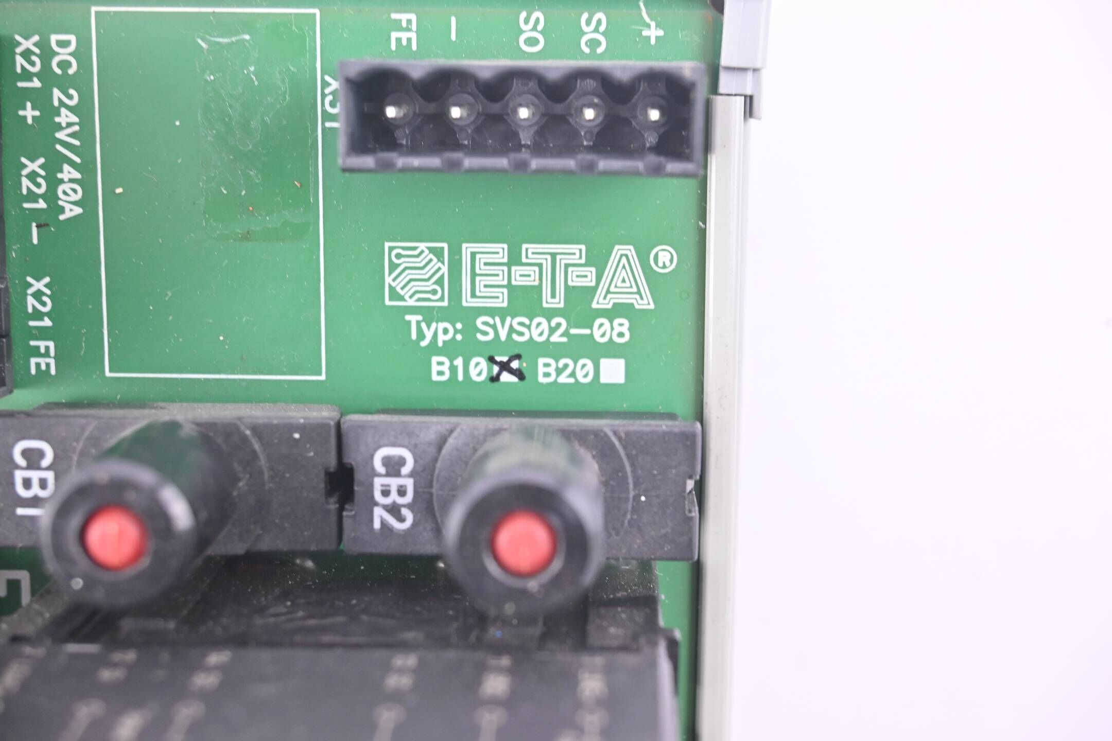 E-T-A ETA Stromverteilungssystem konfiguriert SVS02-08 inkl. ESX10 + SB-S11