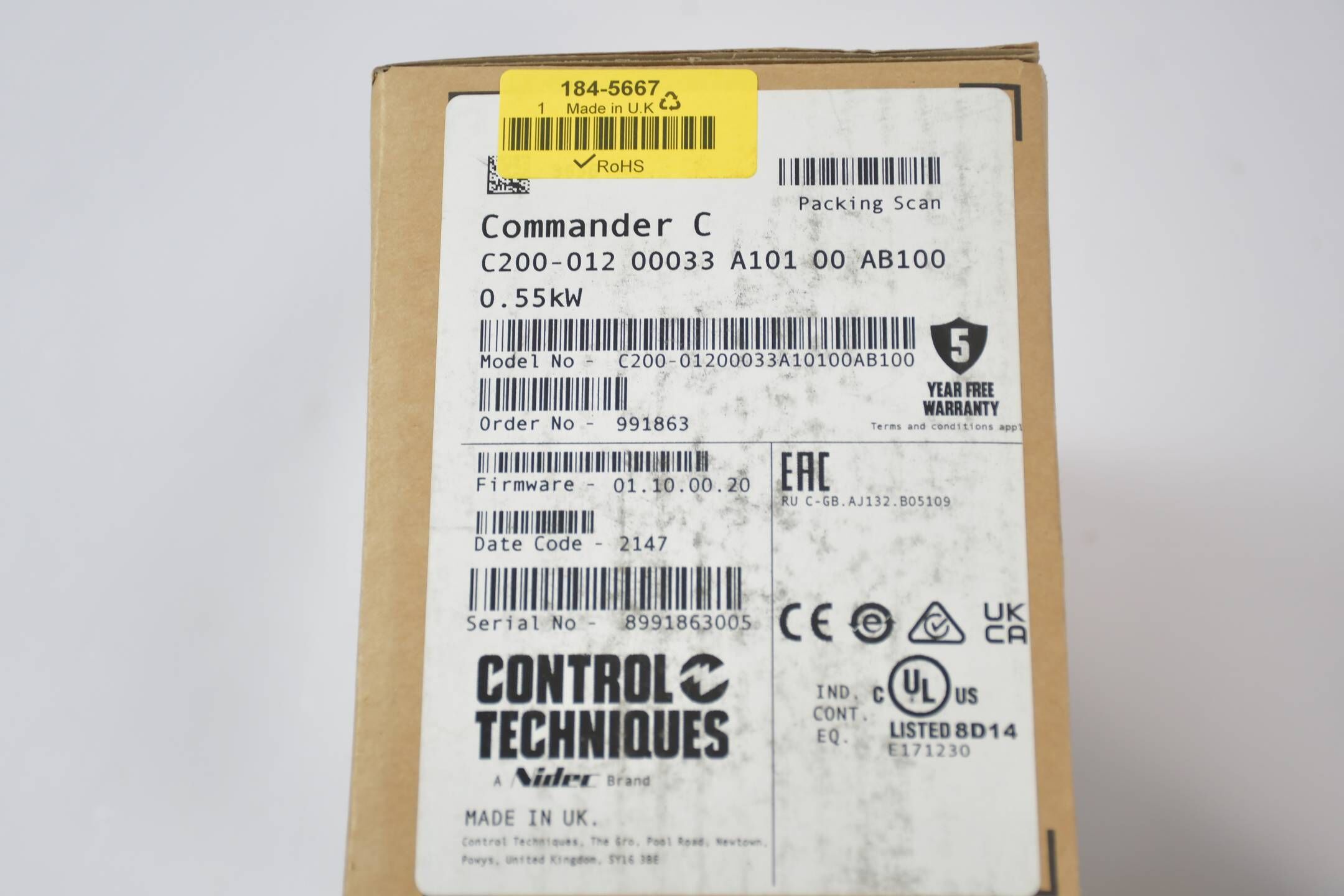 Control Techniques Umrichter Commander C C200-012 00033 A101 00 AB100 ( 991863 )