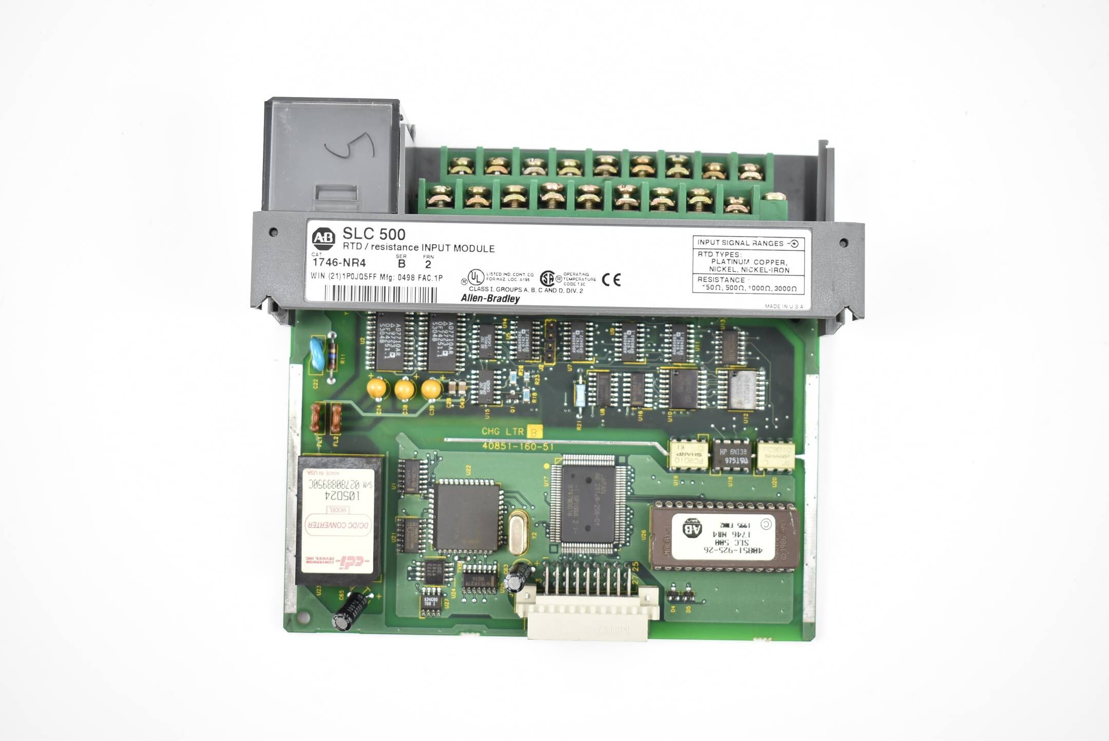 Allen-Bradley SLC 500 RTD/Widerstand Eingangsmodul 1746-NR4 ( Serie B Rev. 2 )