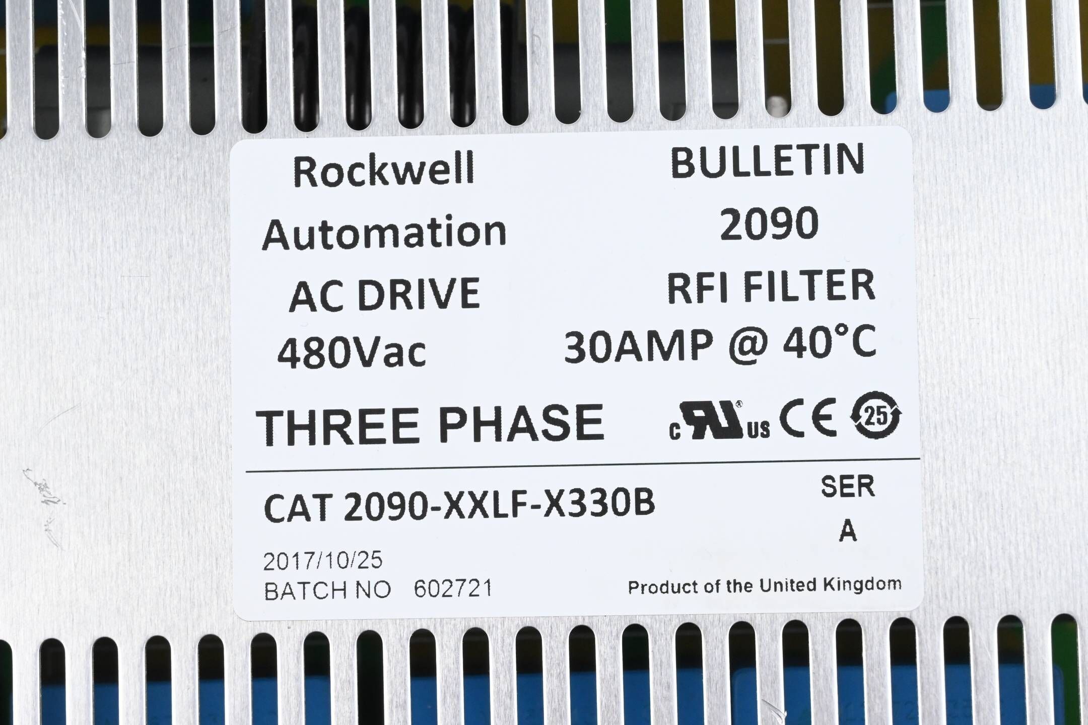 Rockwell Allen-Bradley RFI Filter 2090-XXLF-X330B