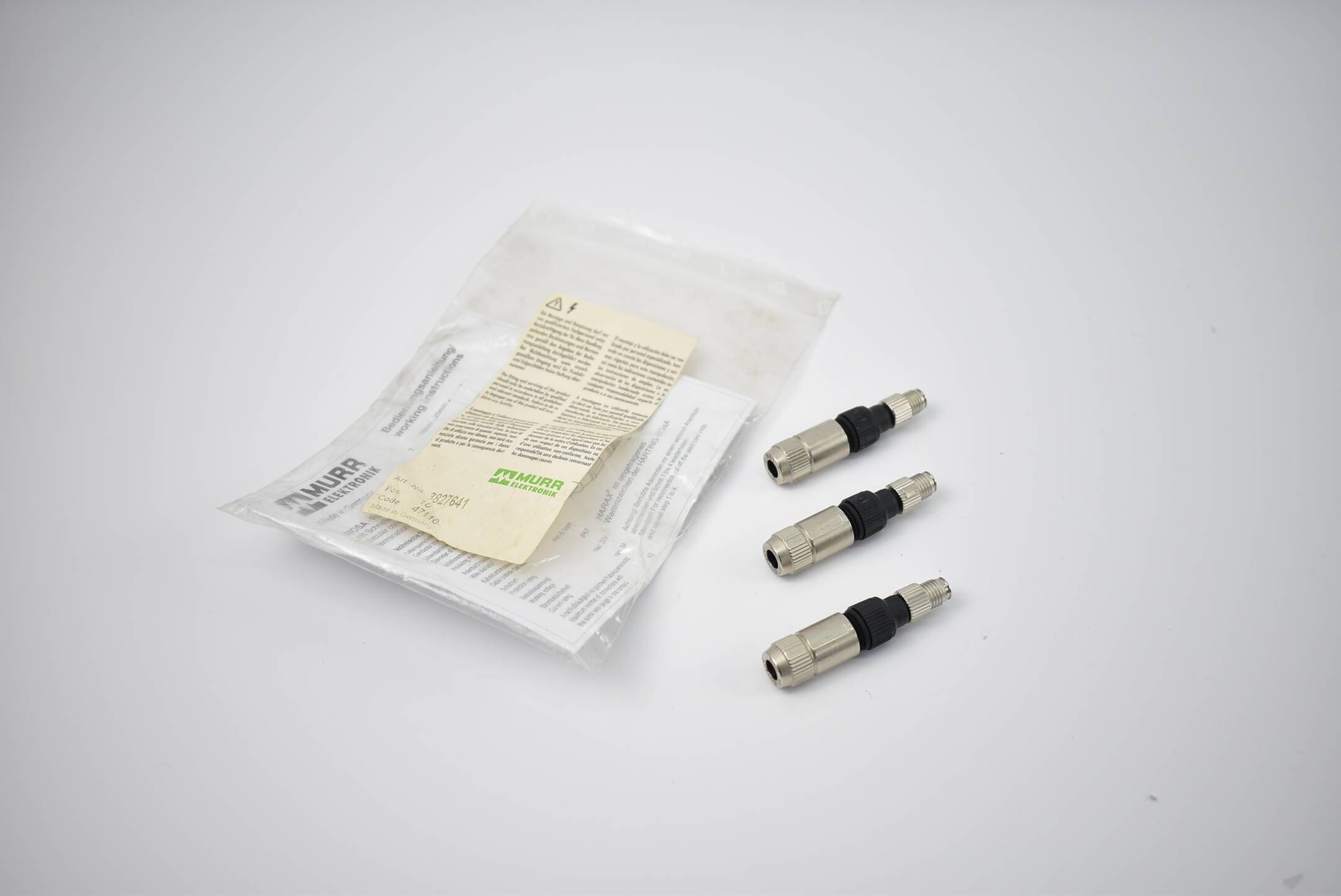 Murr Elektronik 3 Stück Adapter SAT 3Pol. + M8 Stecker ( 7000-08321-0000000 )