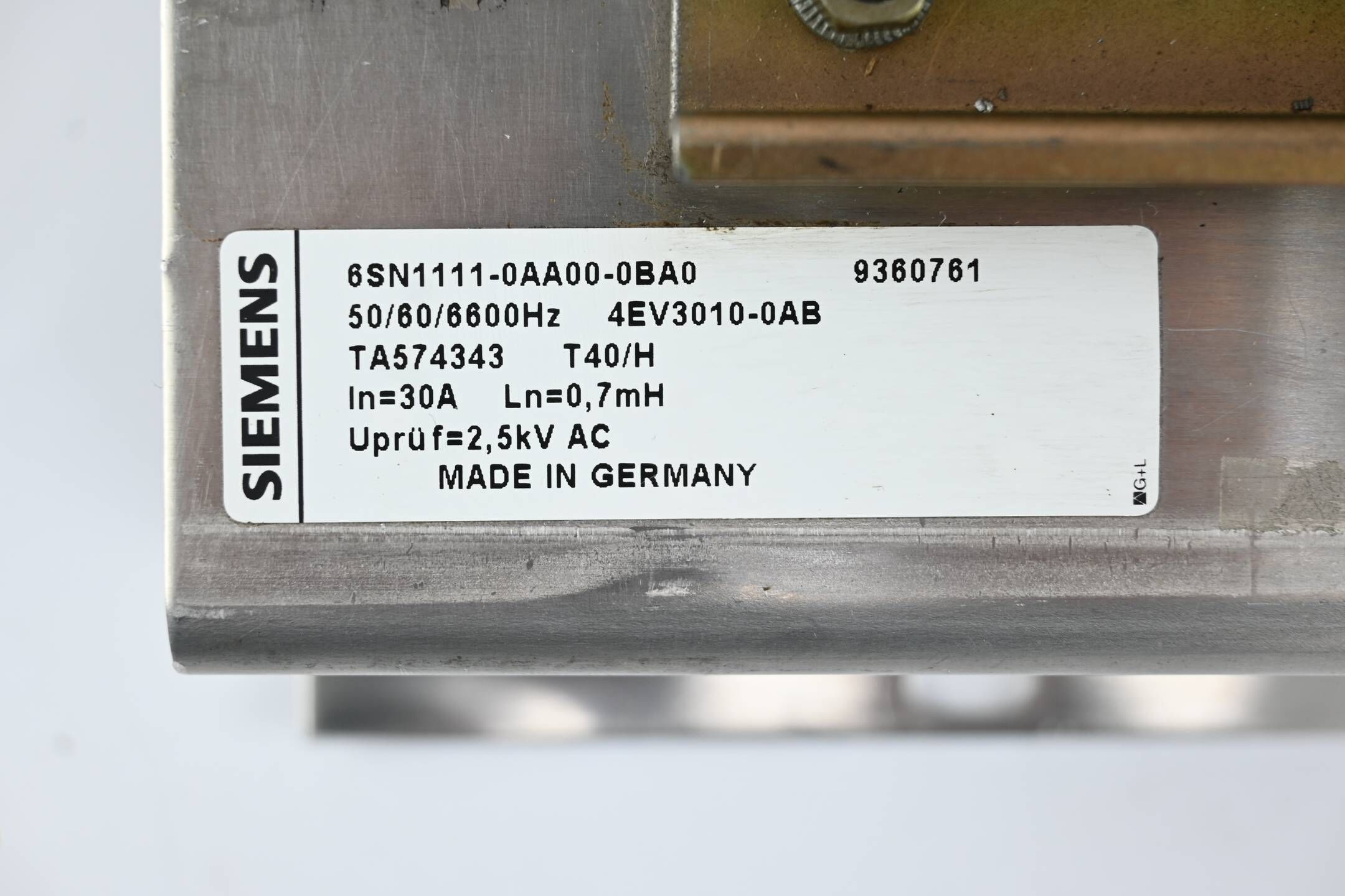Siemens Simodrive HF-Drossel 6SN1111-0AA00-0BA0 ( 6SN1 111-0AA00-0BA0 )