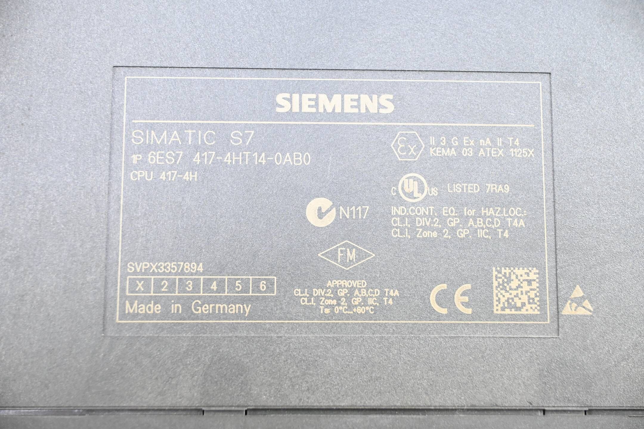 Siemens Simatic S7-400H CPU 417H 6ES7417-4HT14-0AB0 ( 6ES7 417-4HT14-0AB0 ) E.1