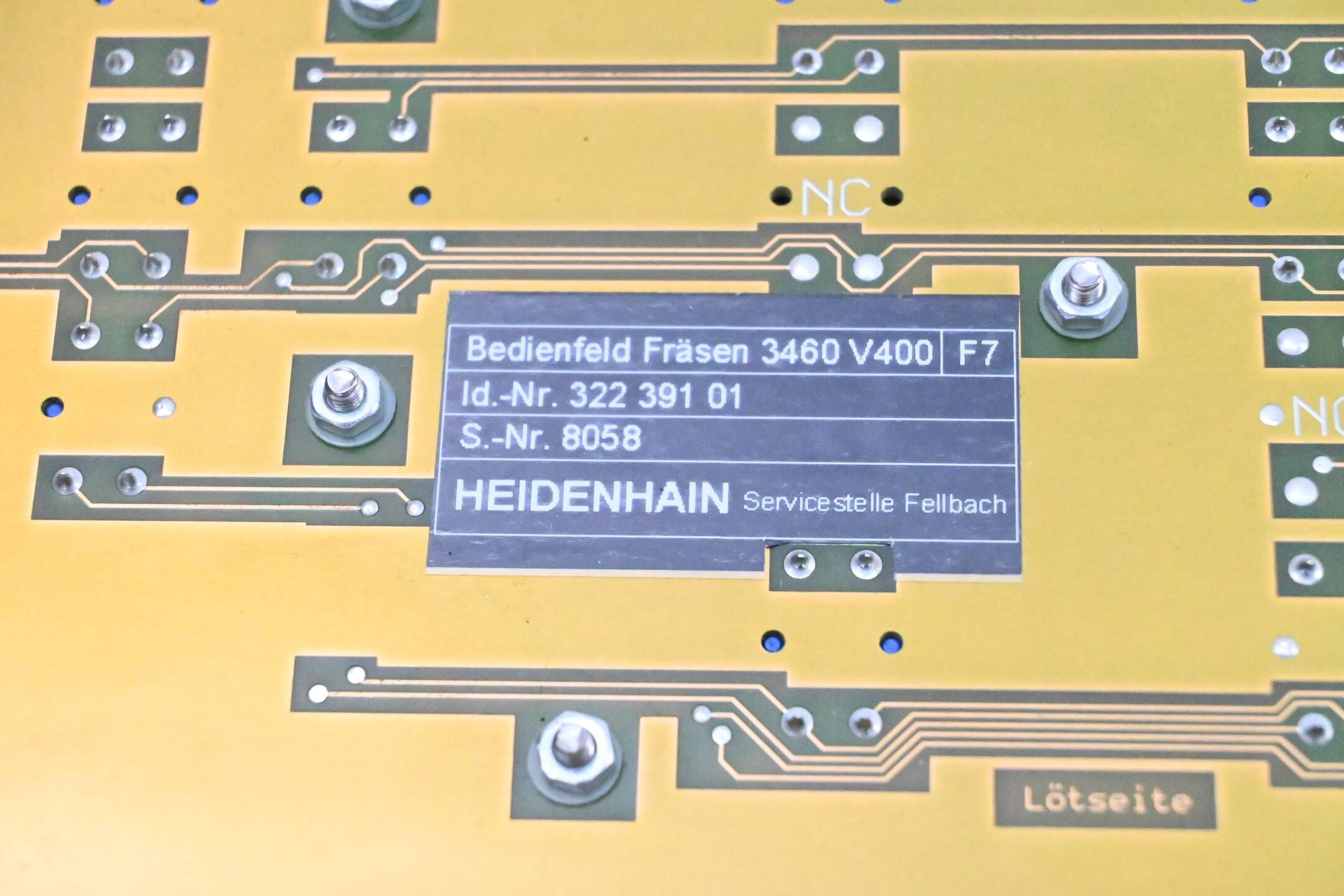 Heidenhain Bedienfeld Fräsen 3460 V400 F7