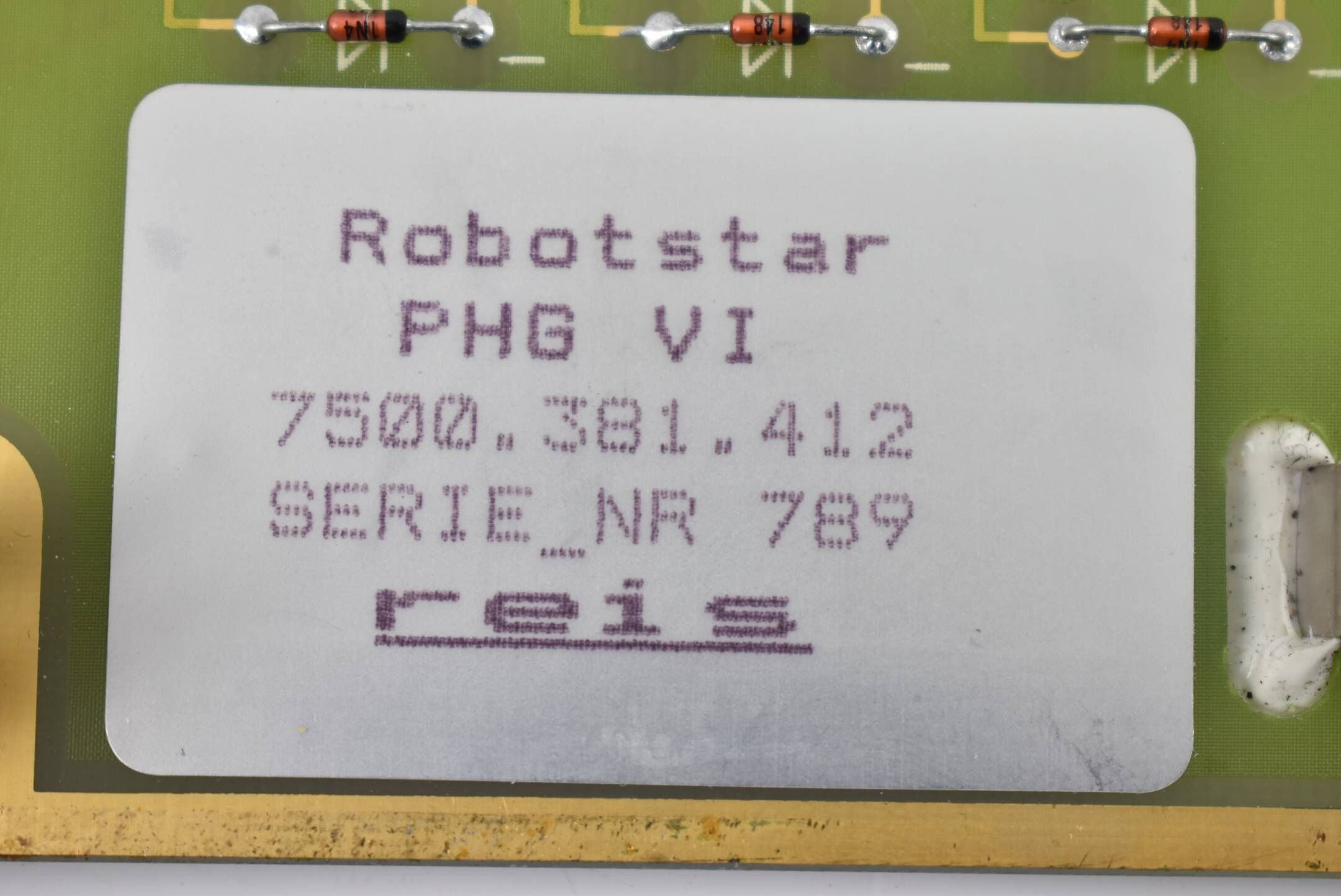 Reis für Robotstar PHG VI Front + Membrane ( 7500.381.412 )