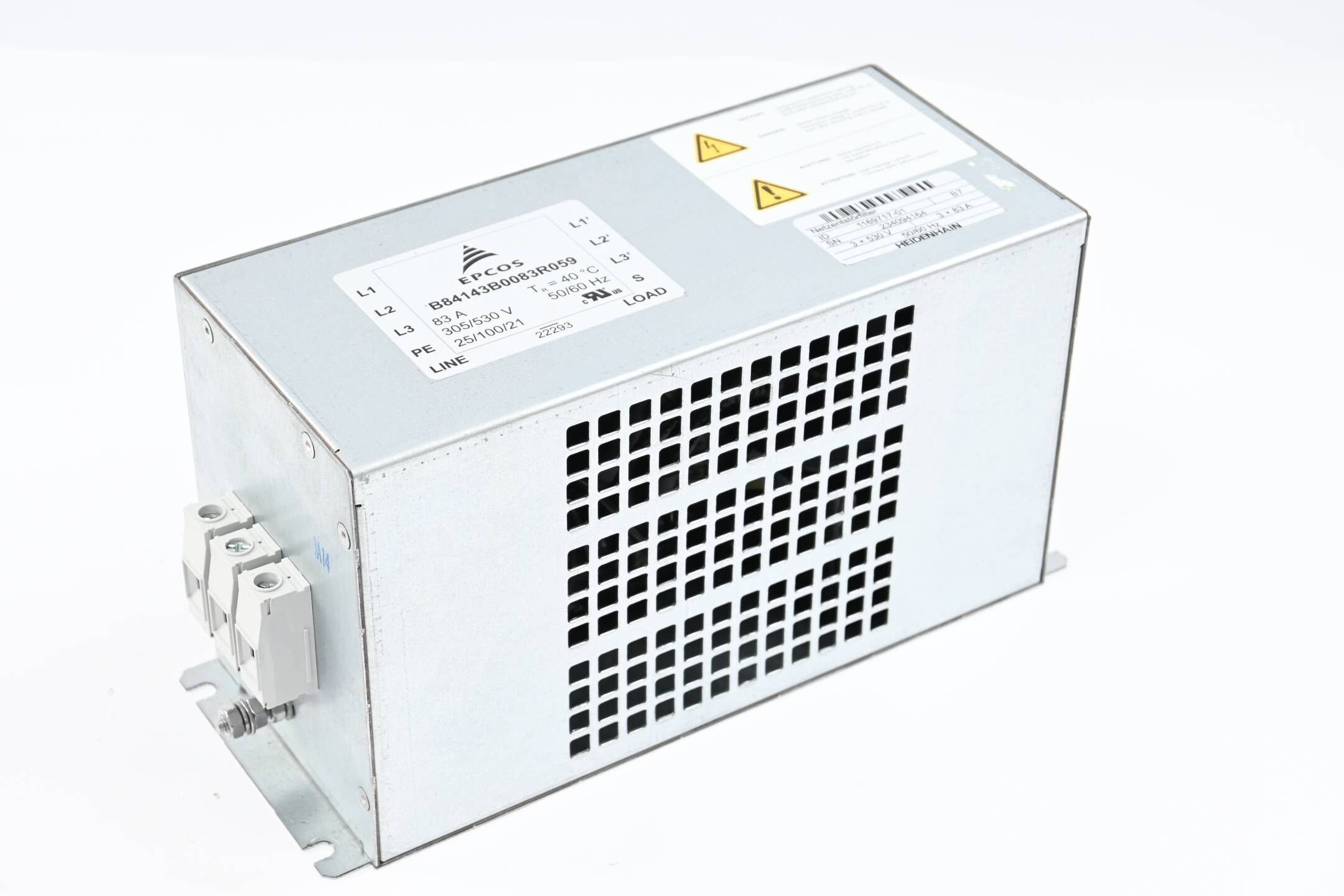 Heidenhain Netzentstörfilter EPCOS 1169717-01 ( 3x480V 3x83A 50/60Hz ) Ver. B7