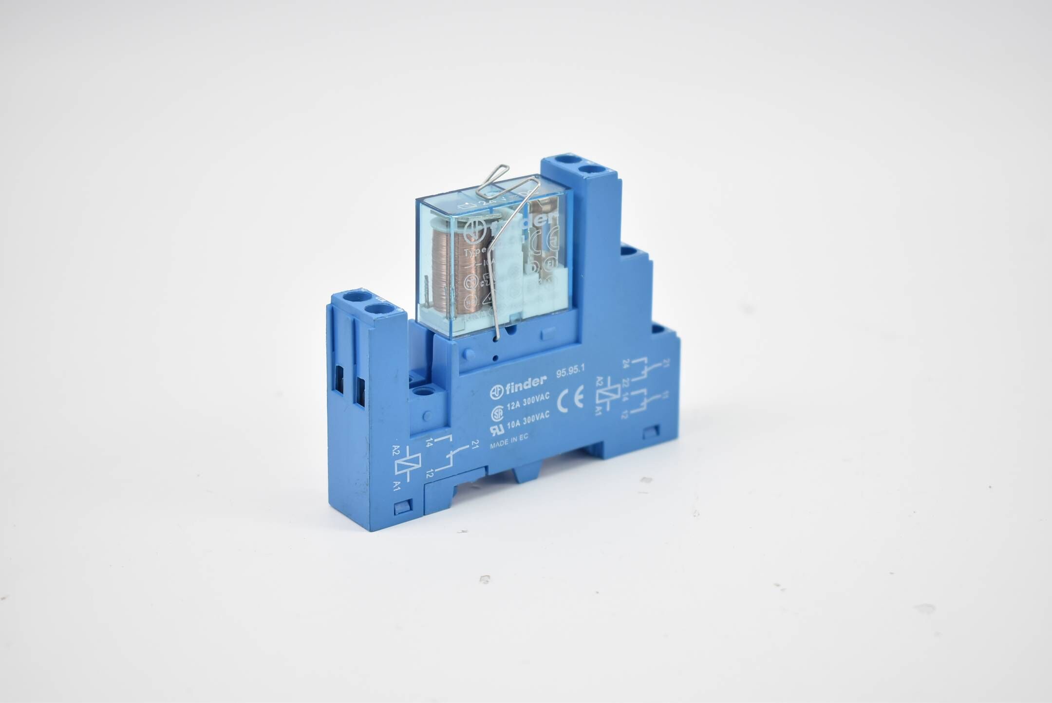 Finder Steckrelais 95.95.1 ( 95951 ) 12A 300VAC + 40.51 ( 4051 )
