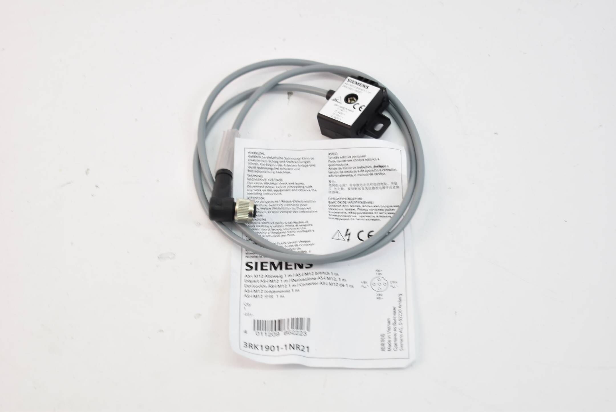 Siemens AS-Interface M12 1 Meter 3RK1901-1NR21 ( 3RK1 901-1NR21 )