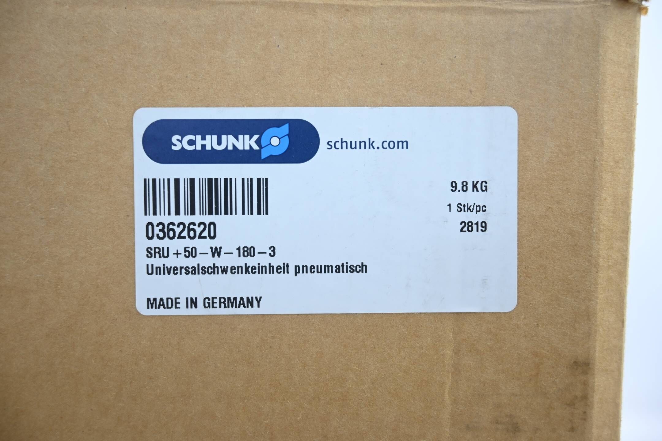 Schunk pneumatische Universalschwenkeinheit SRU+50-W-180-3 ( 0362620 )