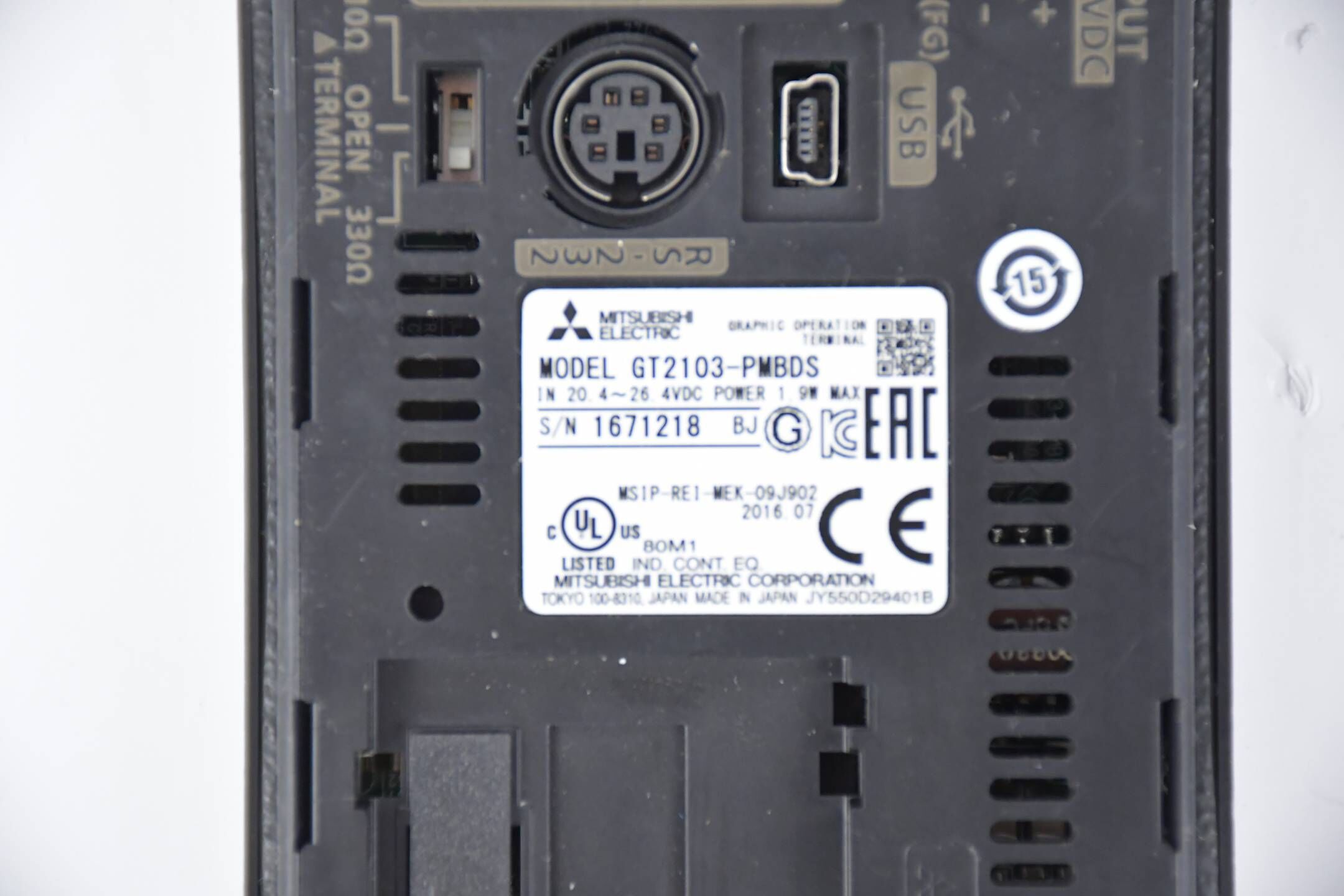 Mitsubishi Graphic Operation Terminal GOT2000 GT2103-PMBDS