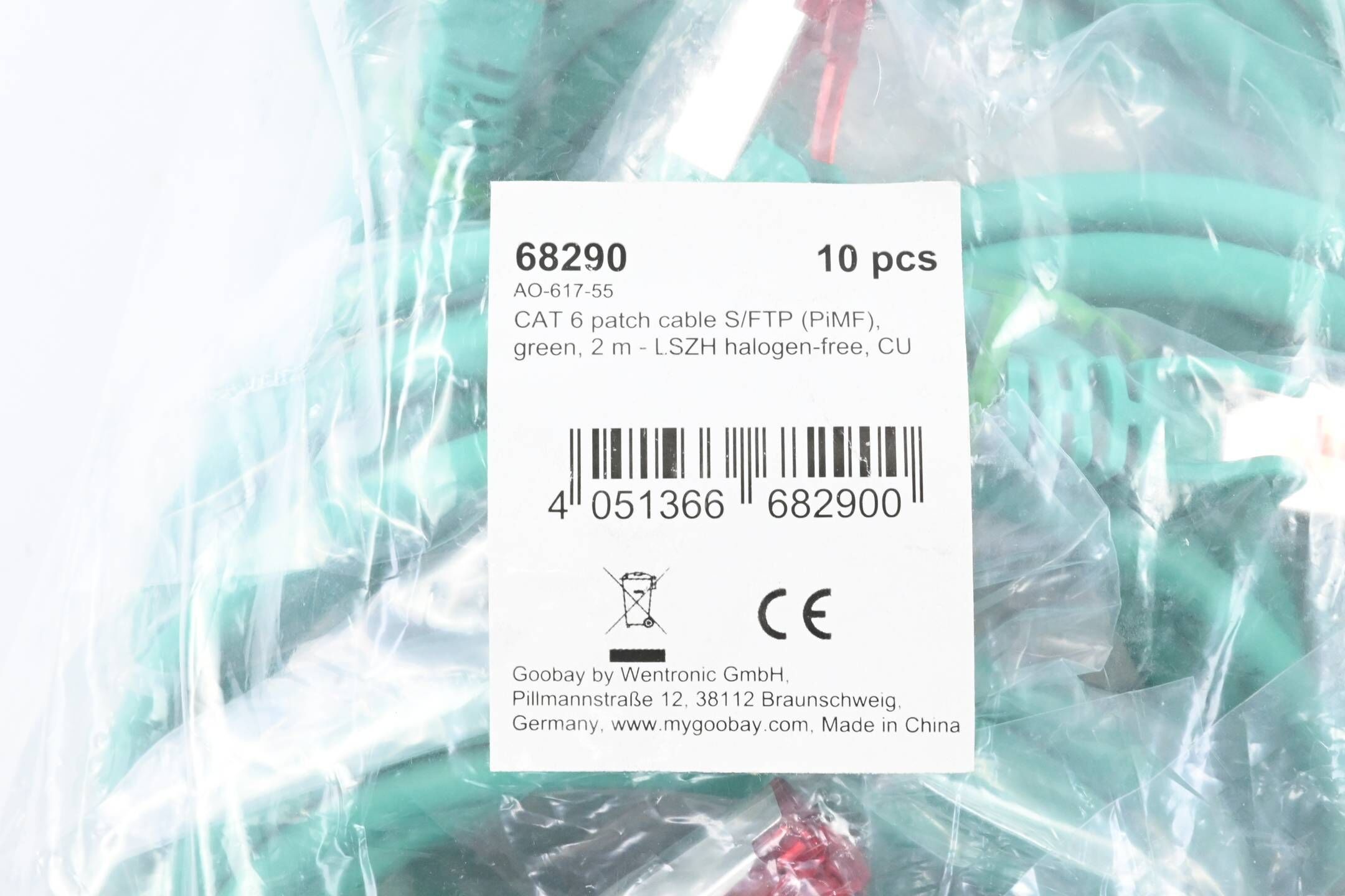 Goobay CAT 6 patch Kabel 68290 ( 10 Stück ) 2m