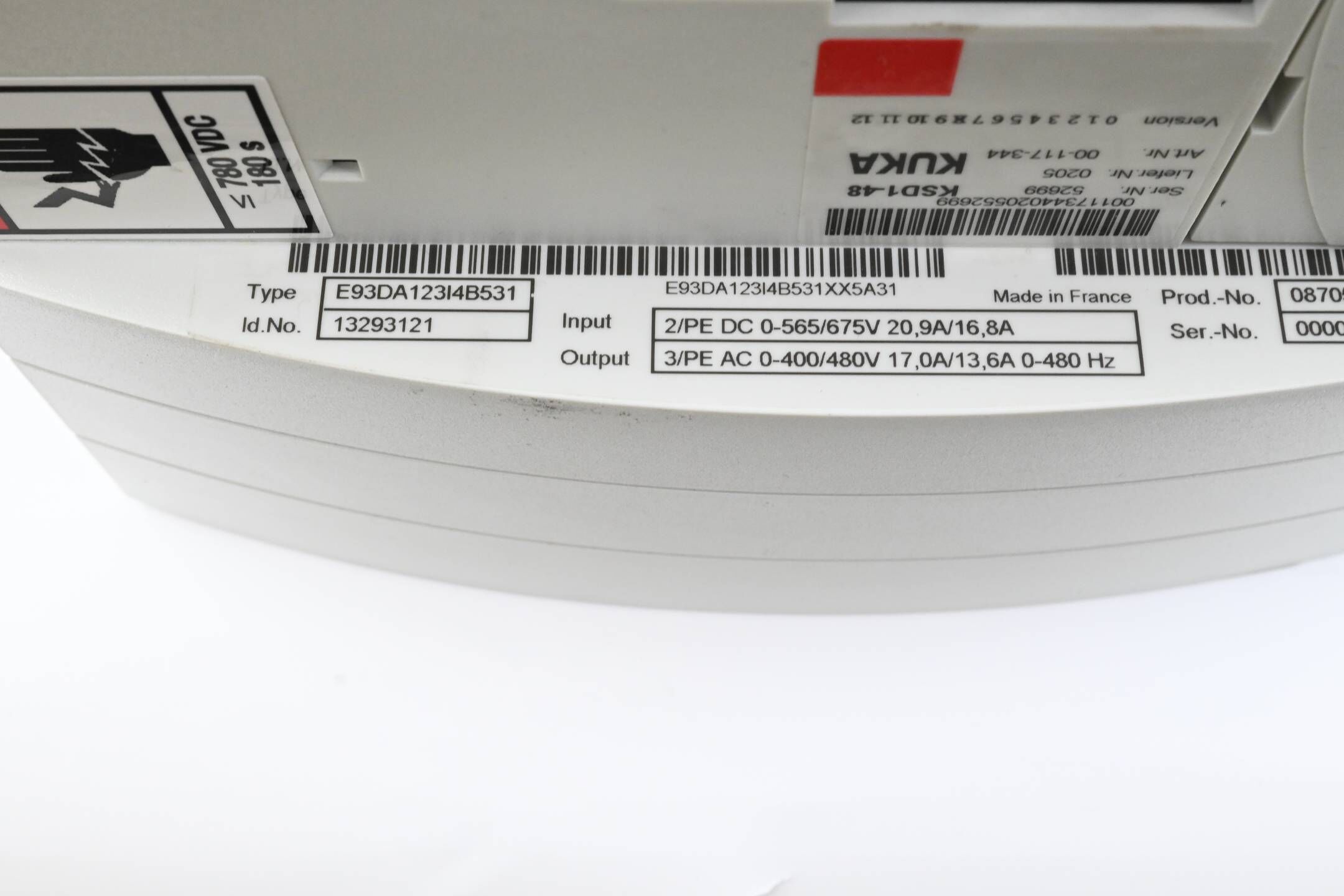 KUKA Lenze Servo Drive KSD1-48 E93DA123I4B531 ( 13293121 ) E93DA123I4B531XX5A31