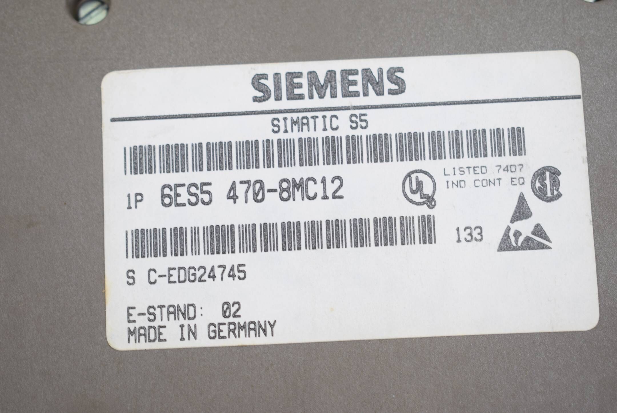 Siemens simatic S5 6ES5470-8MC12 ( 6ES5 470-8MC12 )