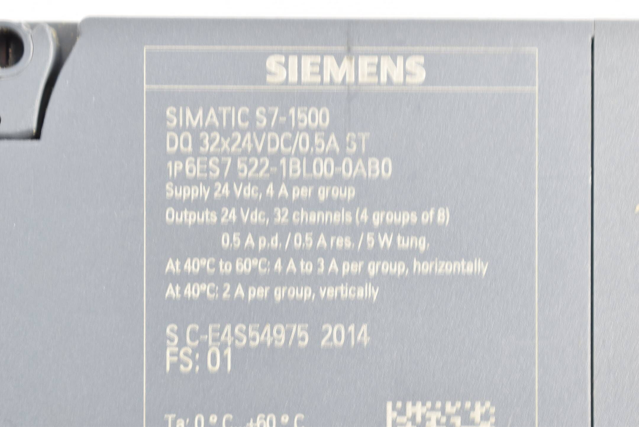 Siemens simatic S7-1500 digital 6ES7 522-1BL00-0AB0 ( 6ES7522-1BL00-0AB0 ) E01