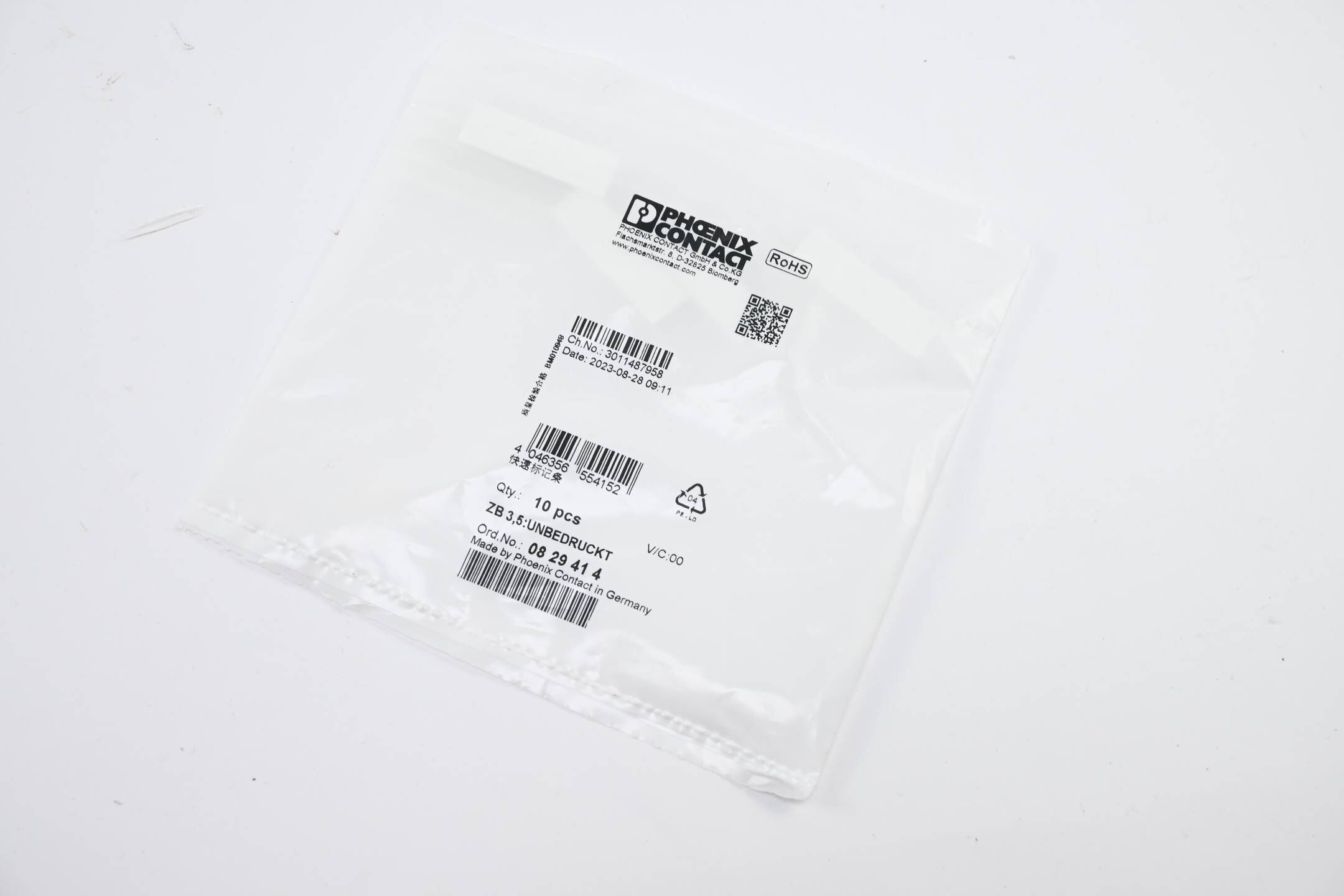 Phoenix Contact 10 Stück Zackband-Klemmenmarker ZB 3,5 ( 0829414 )