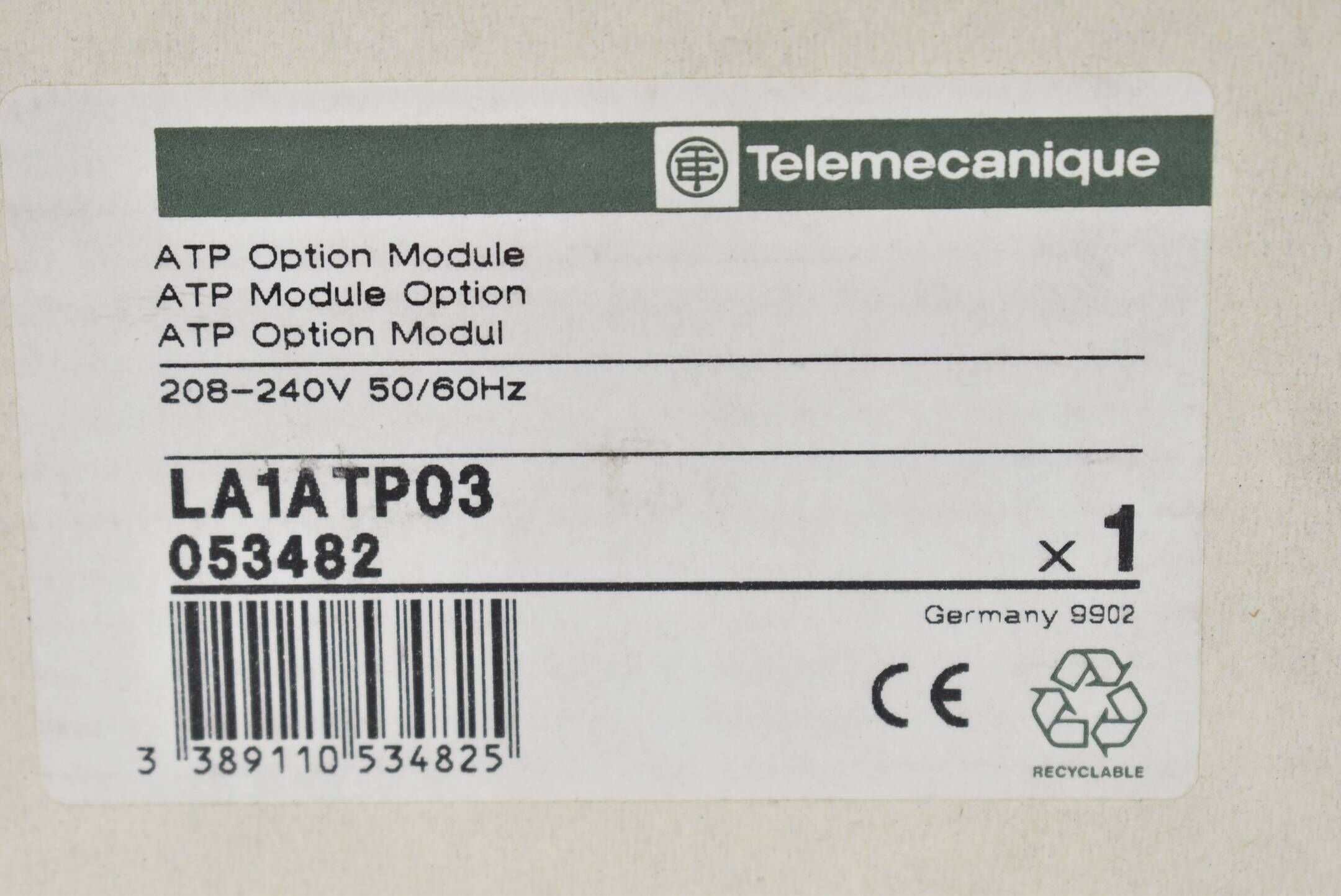 Telemecanique ATP Option Module 208-240V 50/60Hz LA1ATP03 ( 053482 )