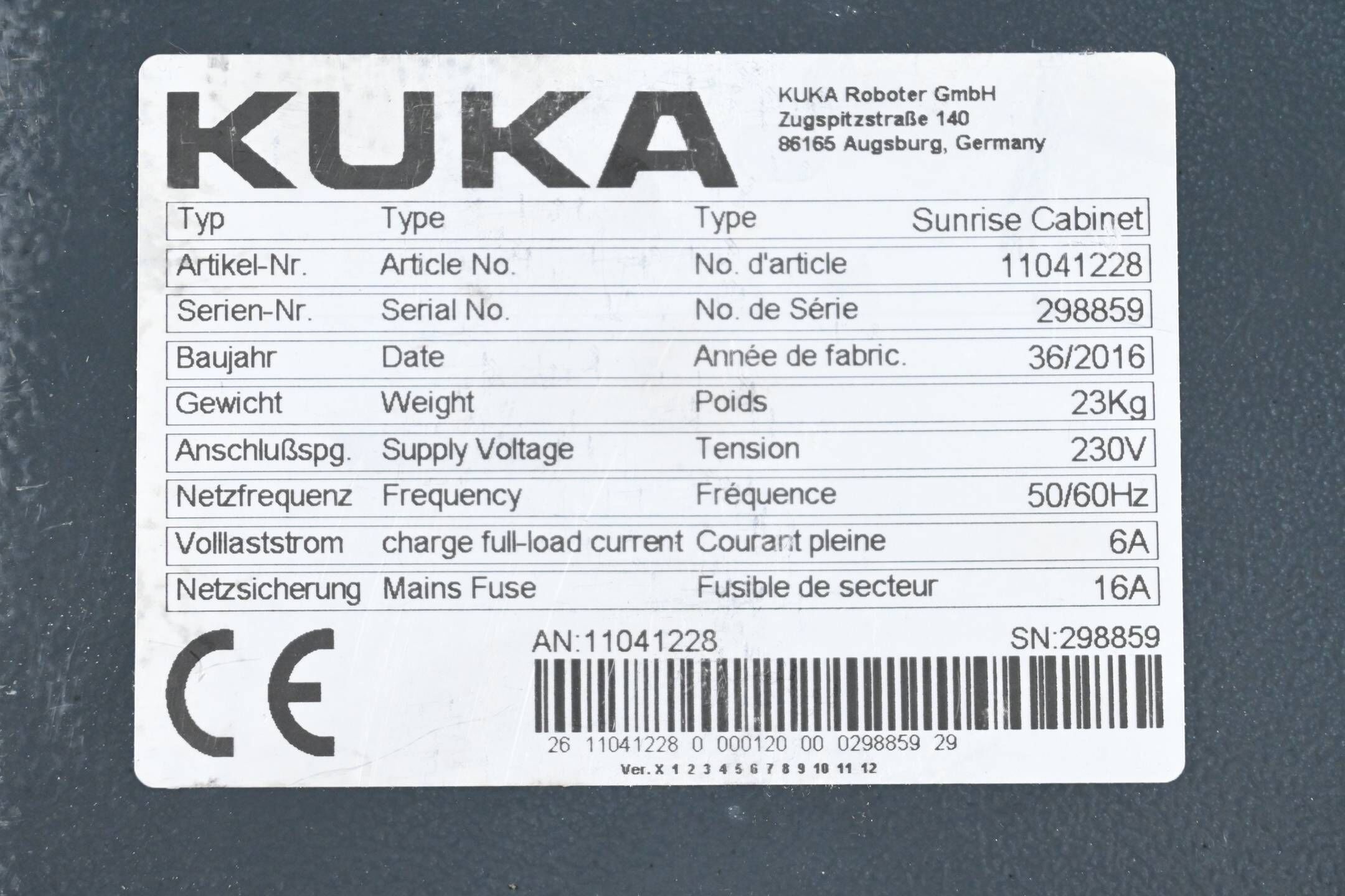 Kuka Roboter LBR iiwa 14 R820 ( 246833 ) + Steuerung Sunrise Cabinet 11041228