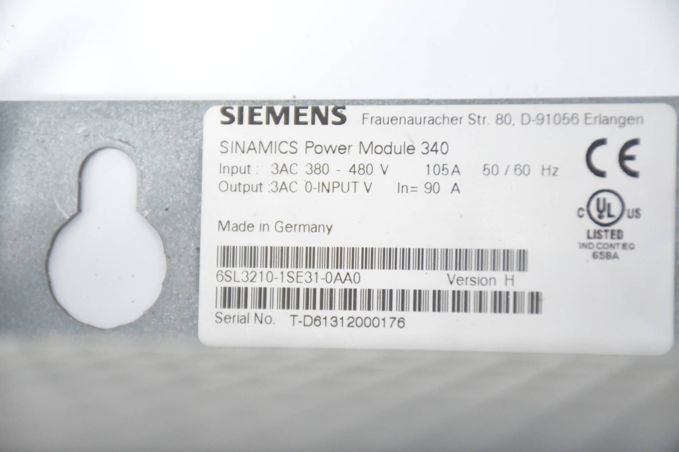 Siemens Sinamics S120 Umrichter c ( 6SL3 210-1SE31-0AA0 ) V.H