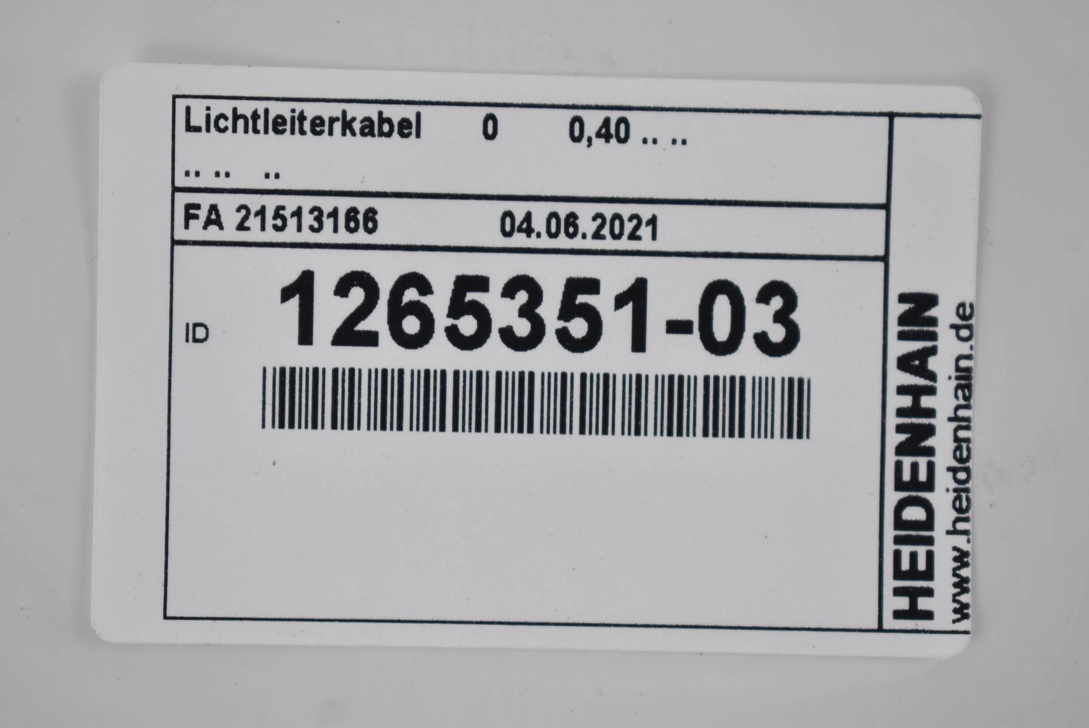 Heidenhain Lichtleiterkabel 1265351-03 ( FA 21513166 ) 0,40m