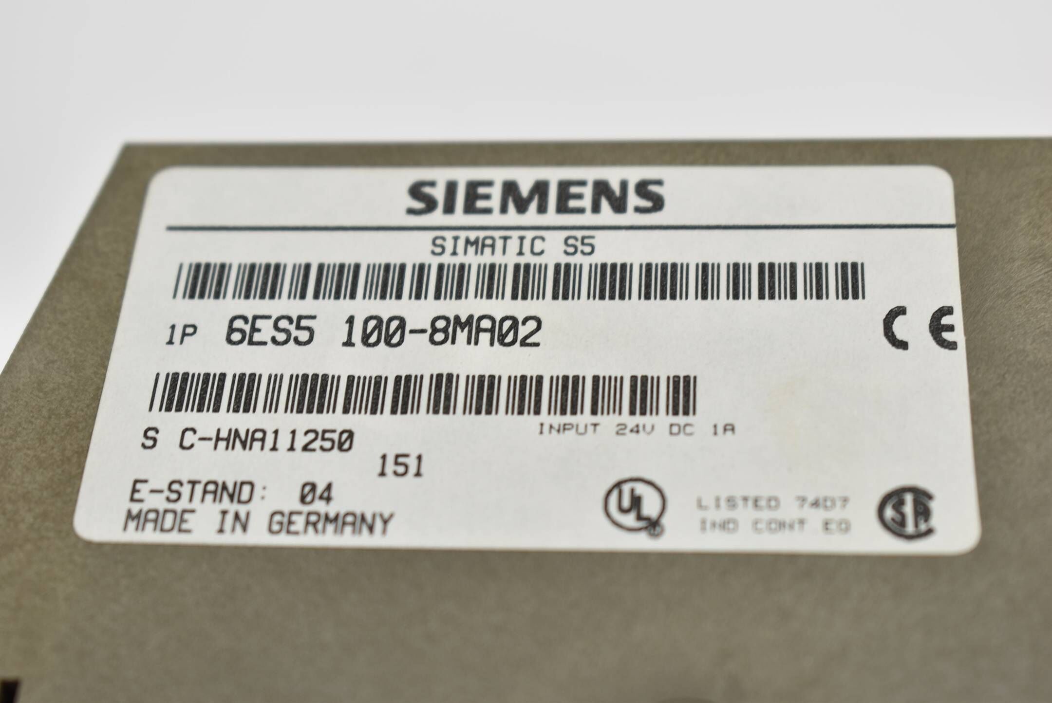 Siemens Simatic S5 CPU 100 6ES5100-8MA02 ( 6ES5 100-8MA02 )