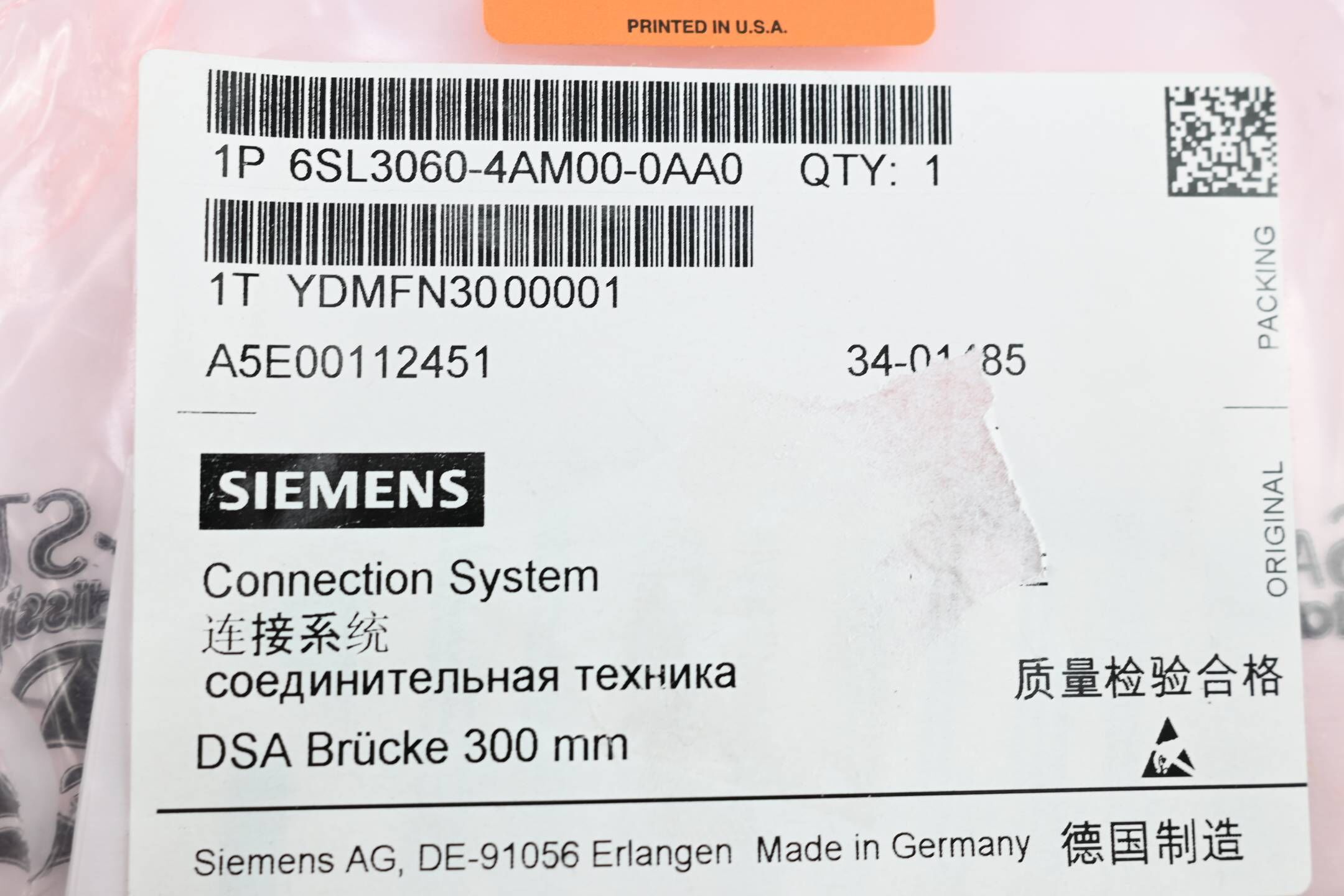 Siemens Sinamics Drive-CLiQ Leitung 6SL3060-4AM00-0AA0 ( 6SL3 060-4AM00-0AA0 )