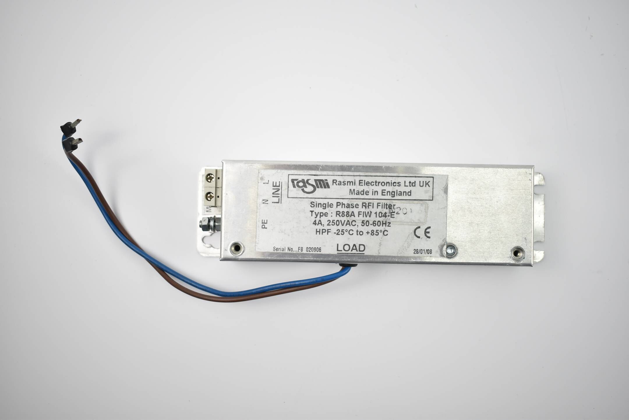 Rasmi Single Phase RFI Filter R88A FIW 104-E ( 4A 250VAC 50-60Hz )