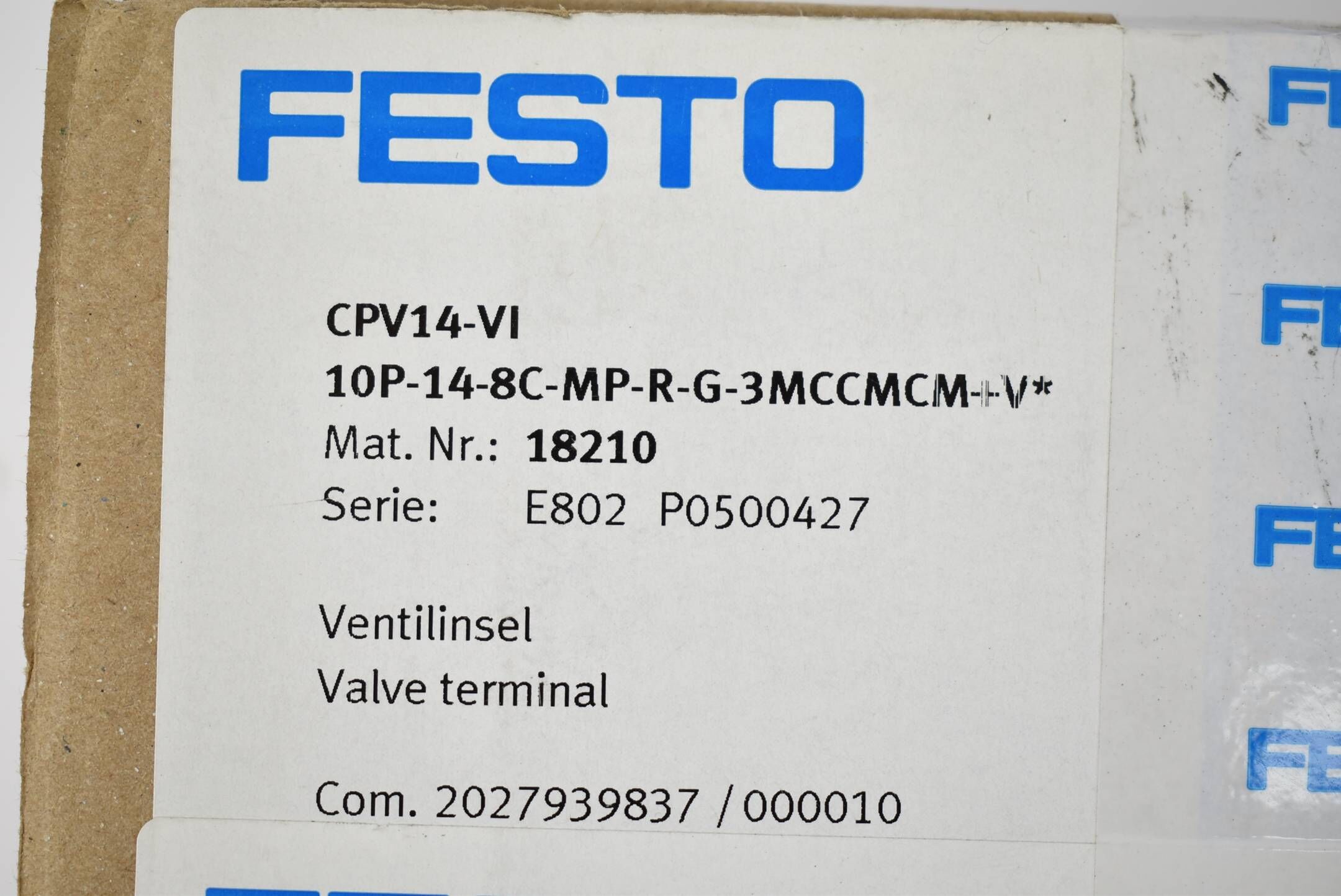 Festo Ventilinsel CPV14-VI 10P-14-8C-MP-R-G-3MCCMCMC+V ( 18210 )