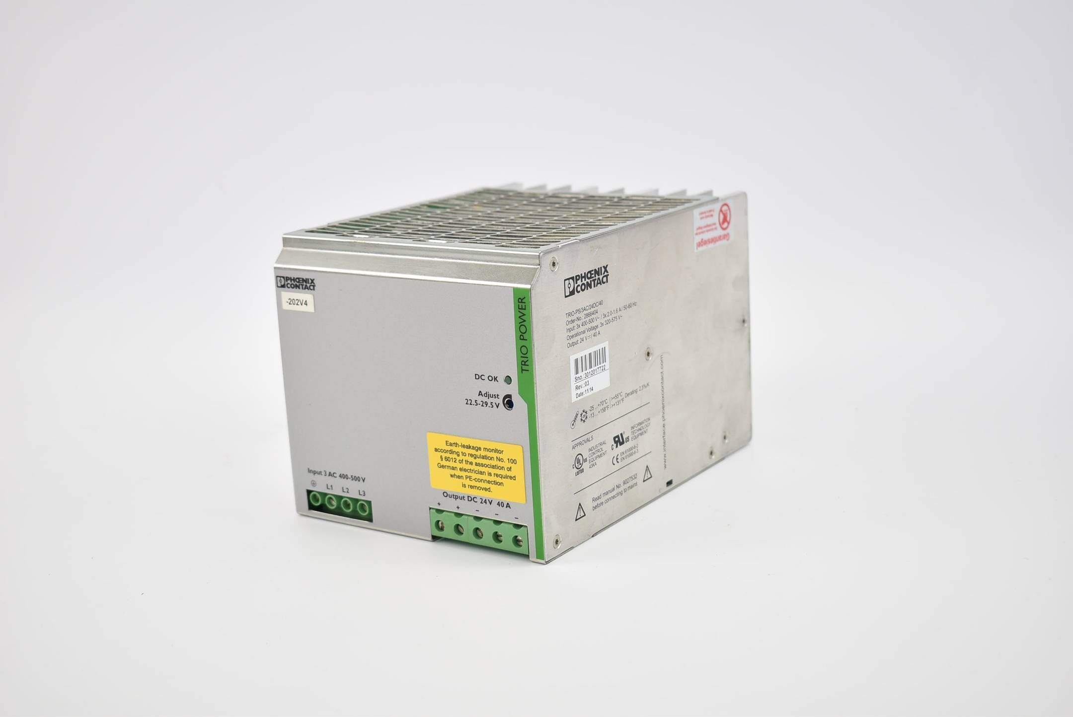 Phoenix Contact Netzgerät TRIO-PS/3AC/24DC/40 ( 2866404 )