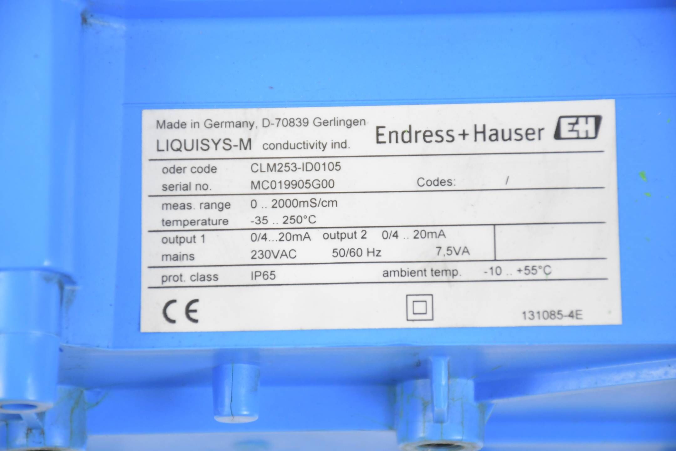 Endress+Hauser LIQUISYS-M Kompaktes Feldgerät CLM253-ID0105