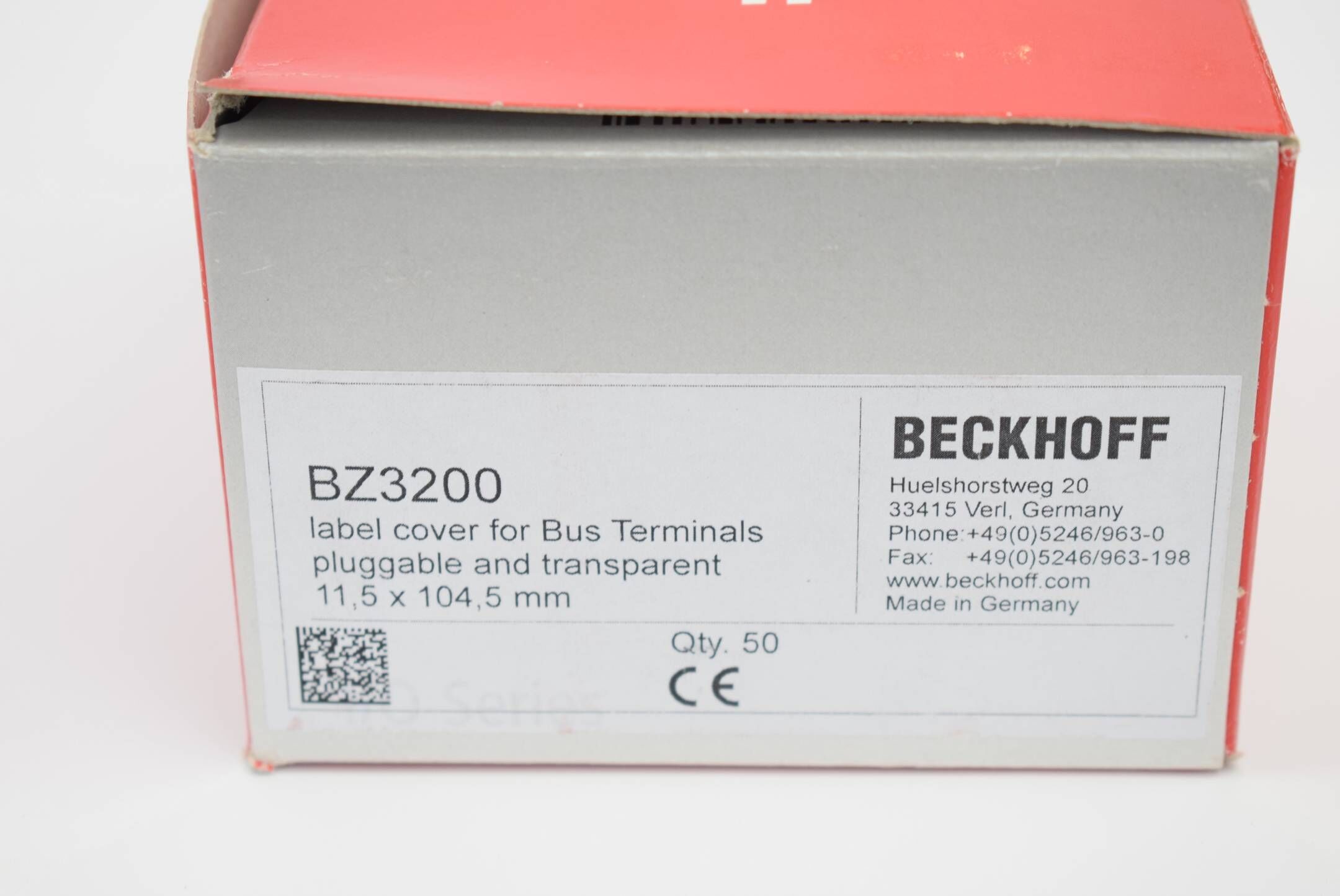 Beckhoff Etikettenabdeckung BZ3200