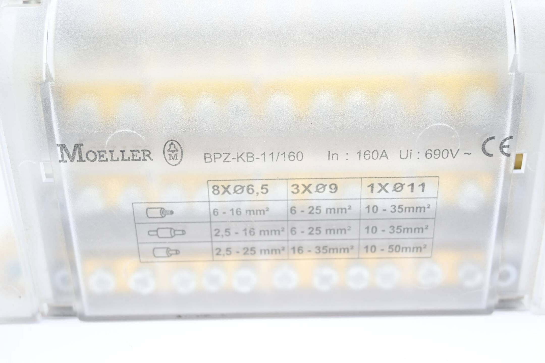 Eaton Klöckner Moeller Klemmenblock In:160A Ui: 690V ( BPZ-KB-11/160 )