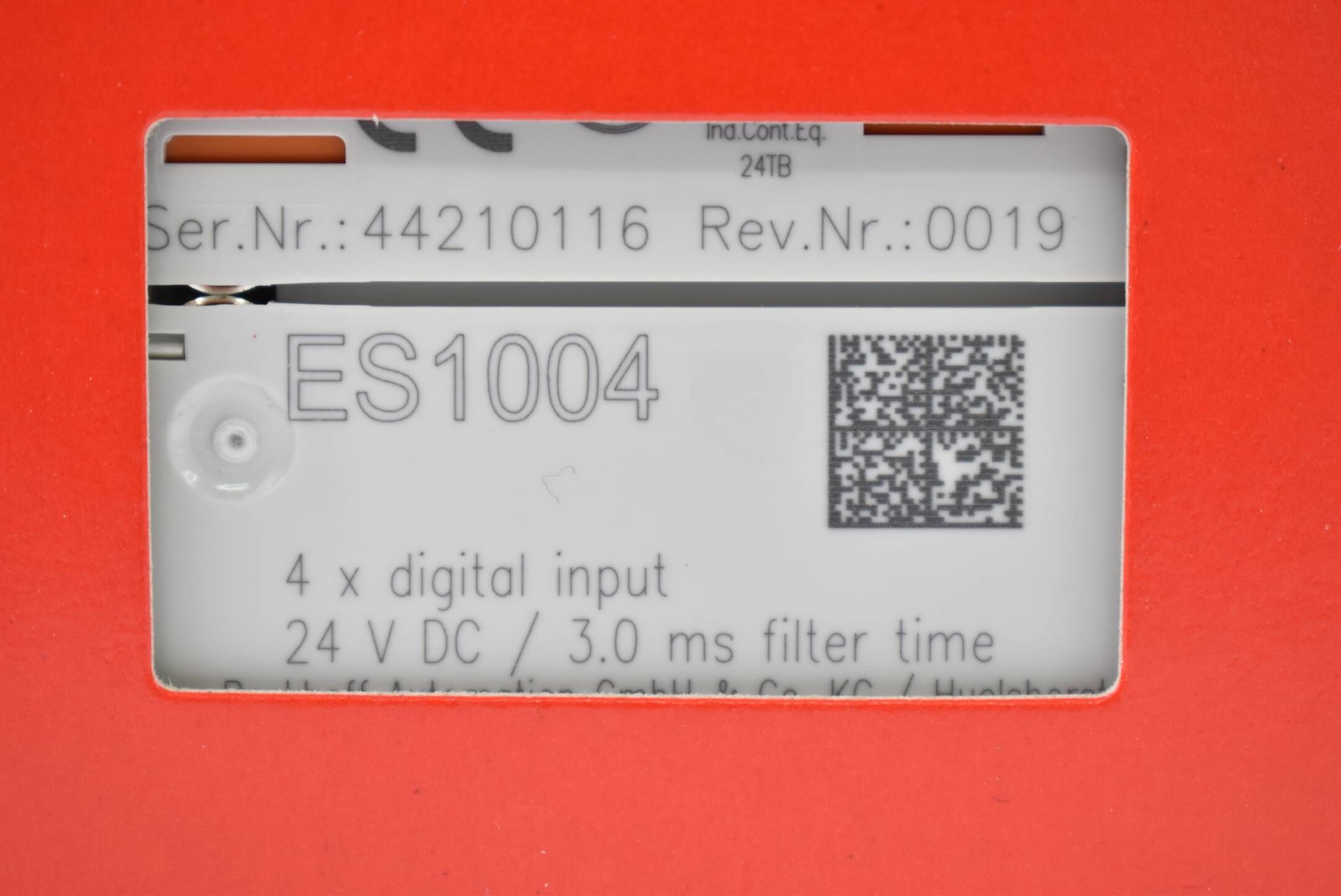 Beckhoff EtherCAT-Klemme 4-Kanal-Digital-Eingang 24VDC 3ms ES1004 ( ES 1004 )
