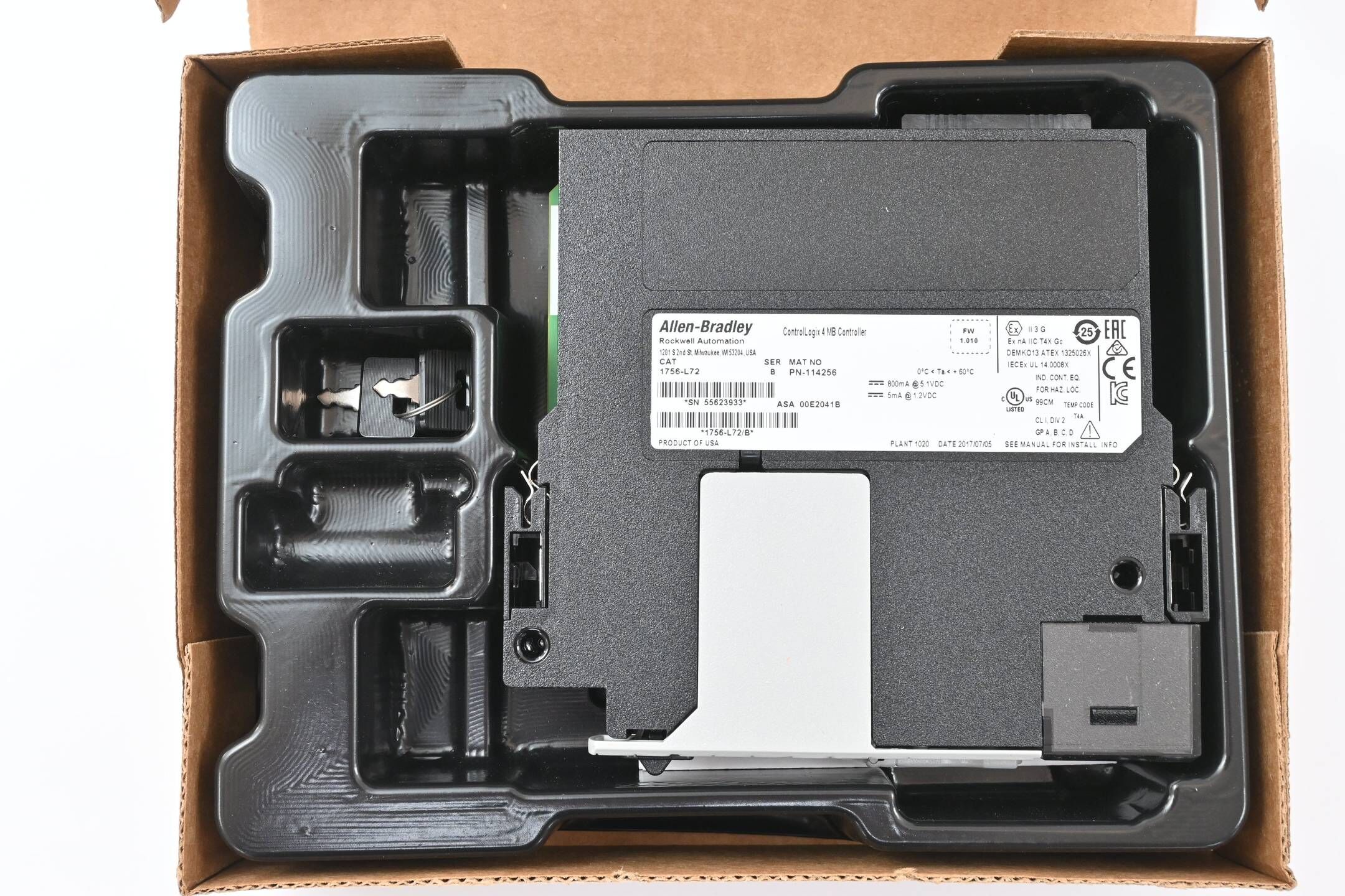 Allen-Bradley ControlLogix 4 MB Controller 1756-L72 ( Ser. B / FW: 1.010 )