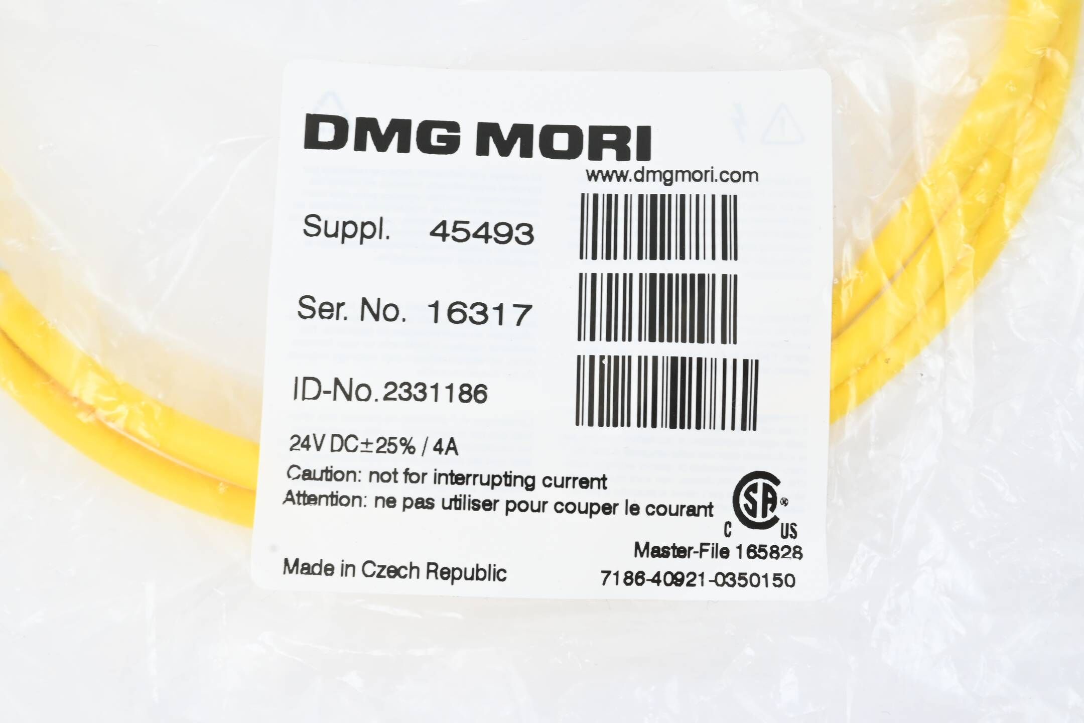 DMG Mori kabel 45493 ( 2331186 ) 7186-40921-0350150