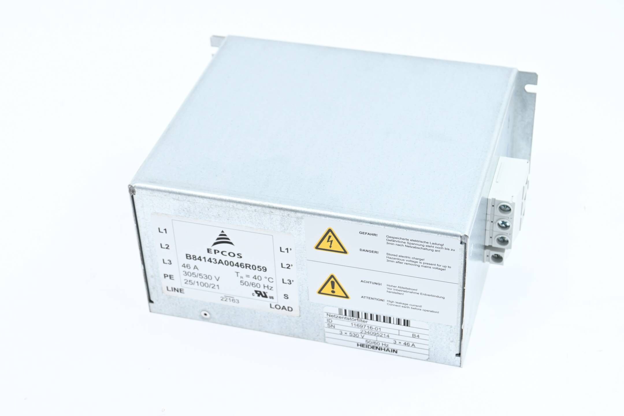 Heidenhain Netzentstörfilter EPCOS 3x480V 1169716-01 ( 116 9716-01 ) Ver. B4