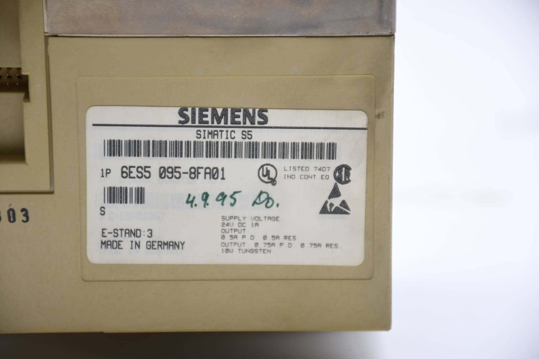 Siemens simatic S5 Single S5-95F 6ES5 095-8FA01 ( 6ES5095-8FA01 ) E3