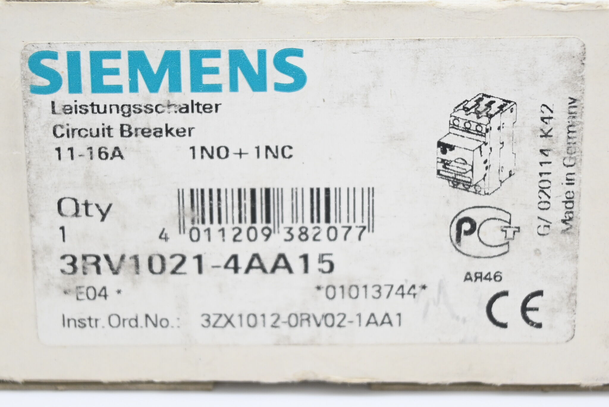 Siemens Leistungsschalter 3RV1021-4AA15 ( 3RV1 021-4AA15 )