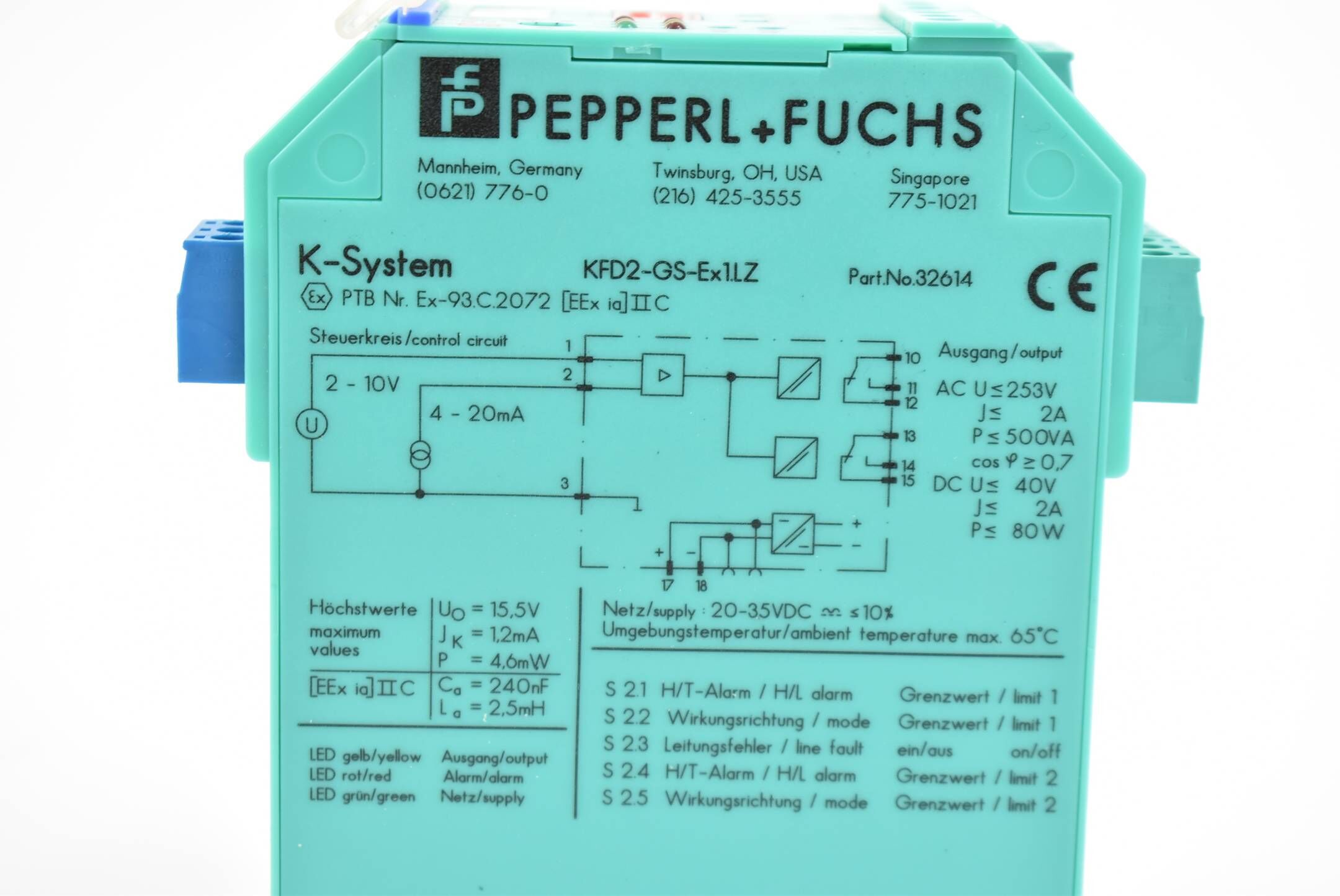 Pepperl & Fuchs KFD2-GS-Ex1LZ Grenzwertschalter 253V 2A ( 32614 )