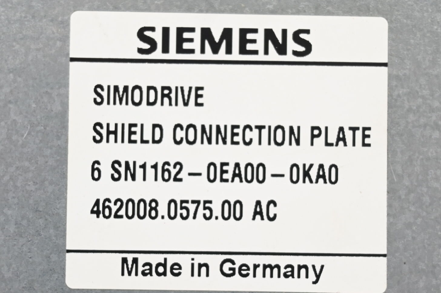 Siemens Simodrive Schirmanschlussblech 6SN1162-0EA00-0KA0 // 6SN1 162-0EA00-0KA0