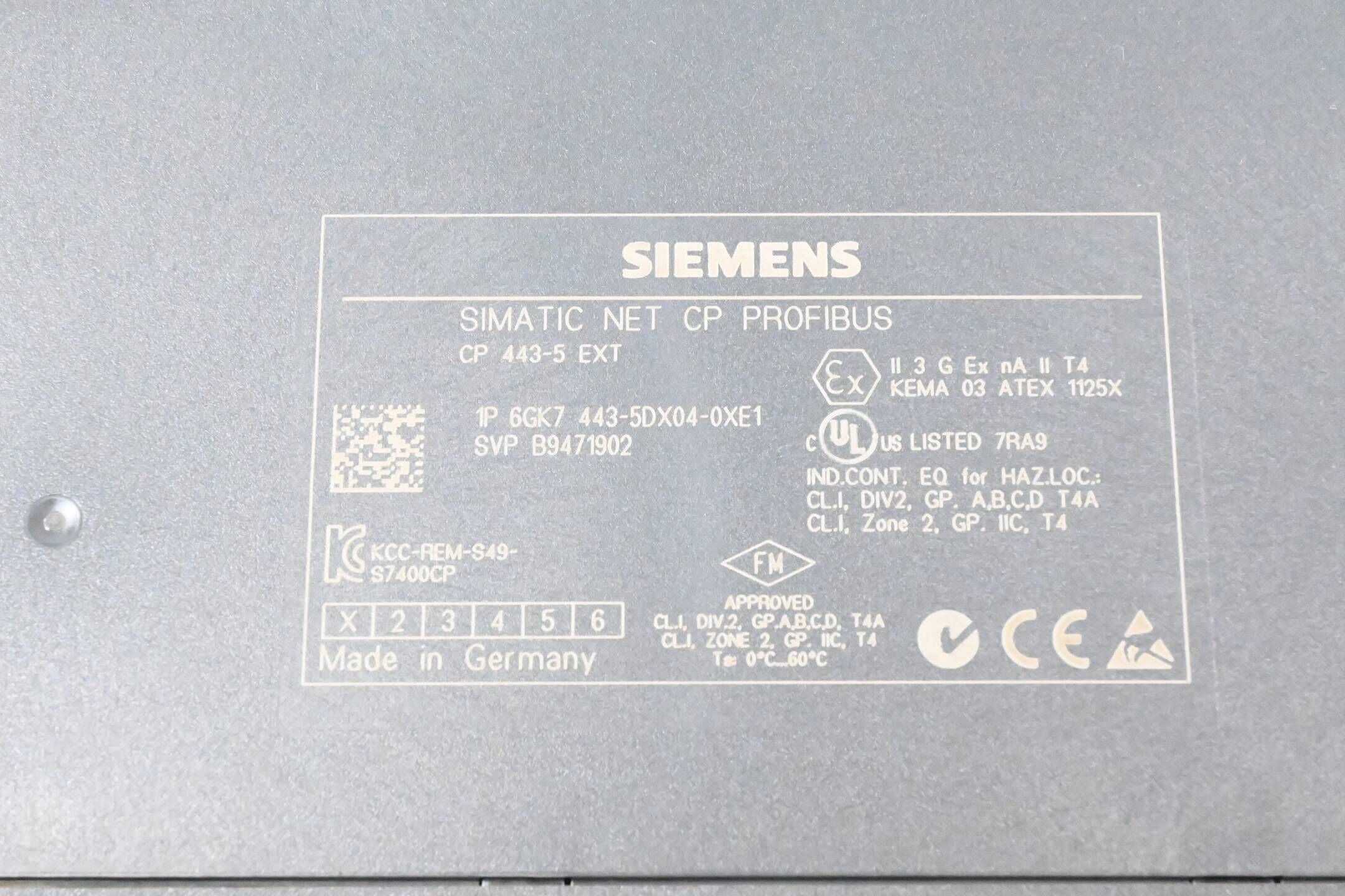 Siemens Simatic Net CP Profibus 6GK7443-5DX04-0XE1 ( 6GK7 443-5DX04-0XE1 ) E1