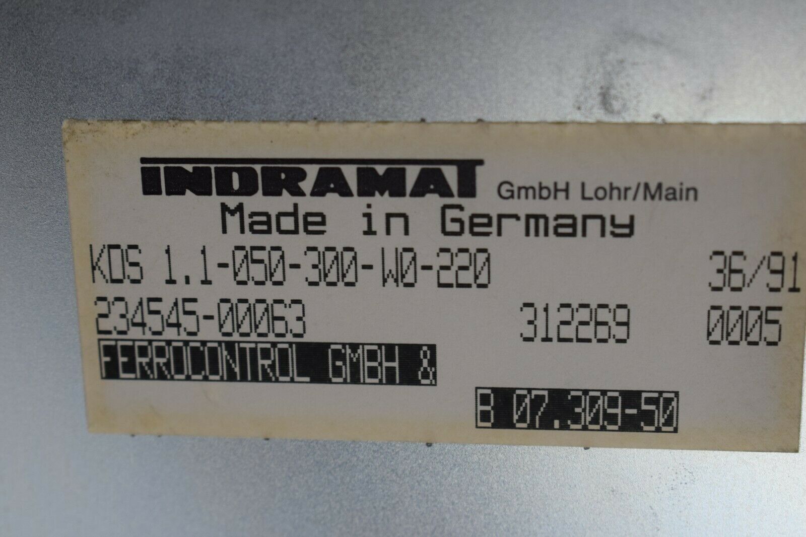 Indramat A.C. Servo Controller KDS 1.1-050-300-W0-220 + MOD3/1X094-006