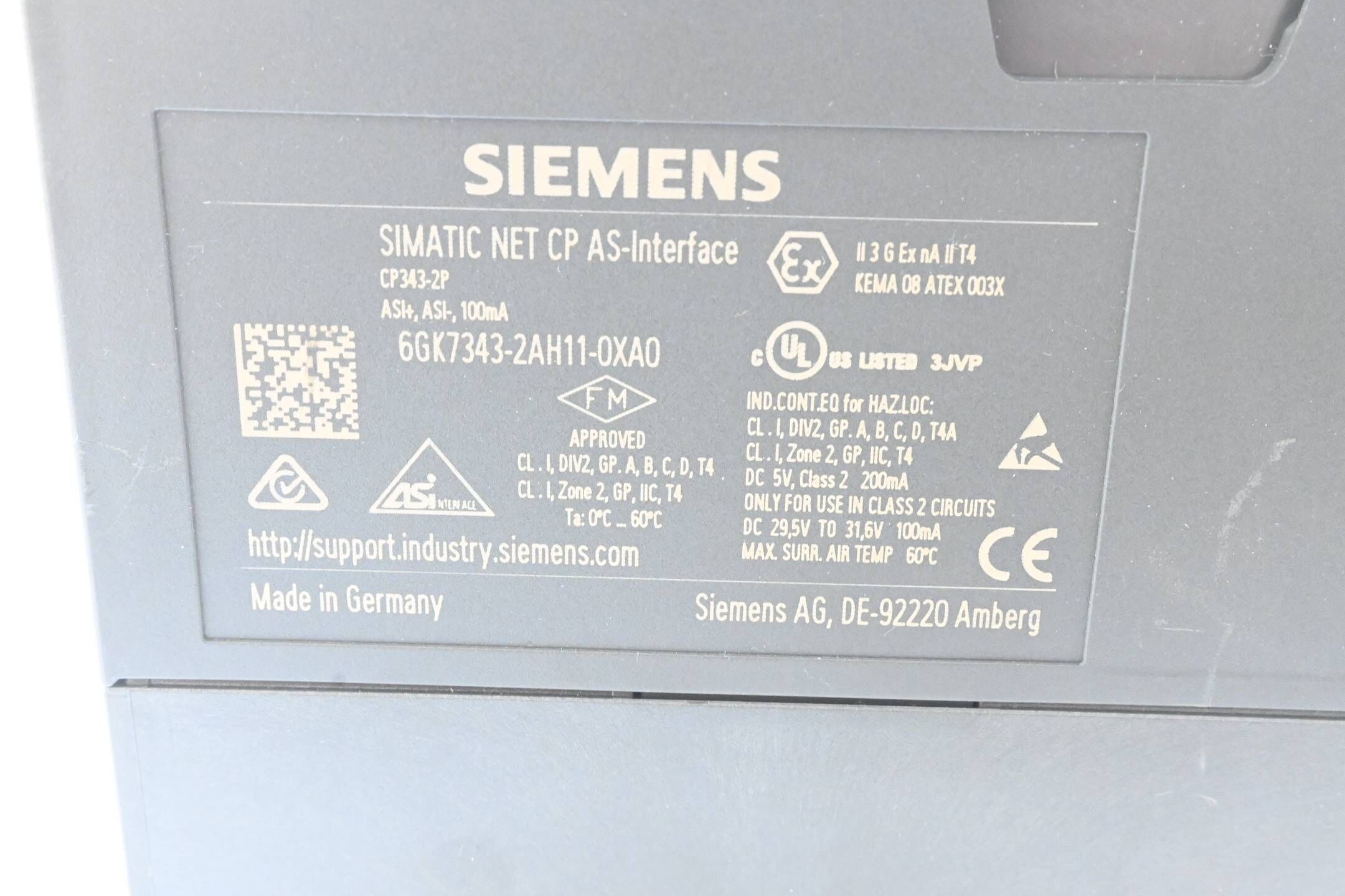 Siemens Simatic NET CP AS-Interface 6GK7343-2AH11-0XA0 ( 6GK7 343-2AH11-0XA0 )