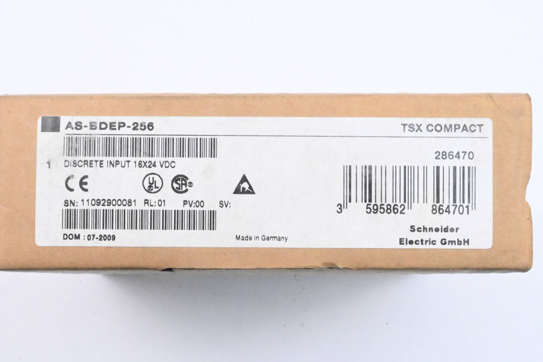 Schneider electric TSX Compact discrete input 16x24VDC AS-BDEP-256