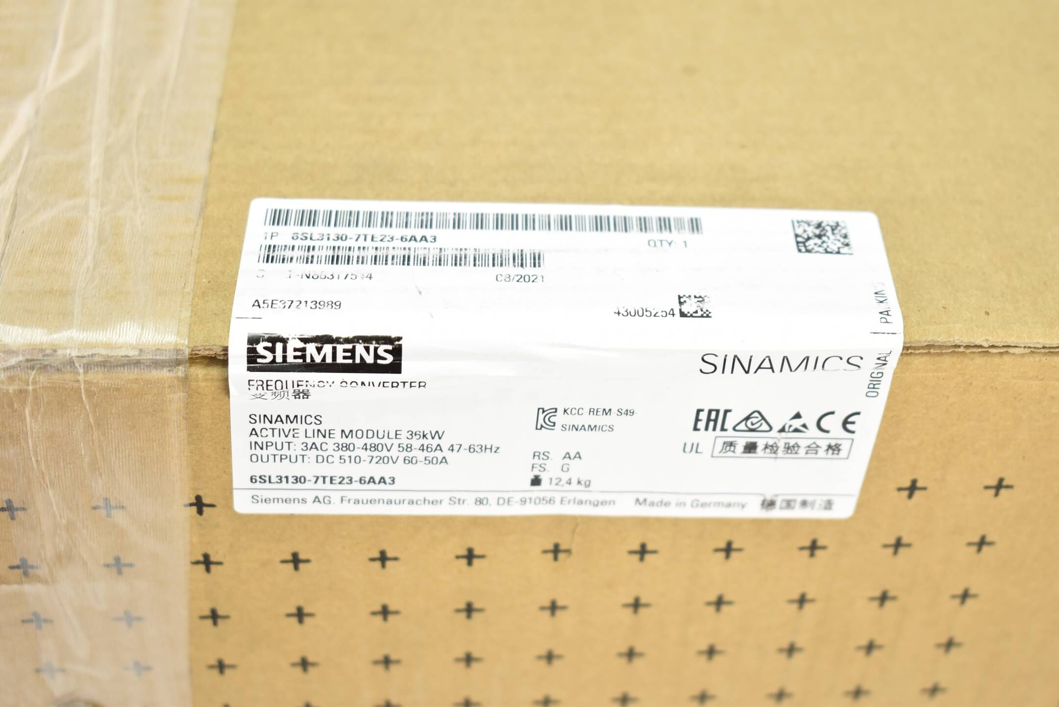 Siemens sinamics Active Motor Module 6SL3130-7TE23-6AA3 ( 6SL3 130-7TE23-6AA3 ) Ver. G