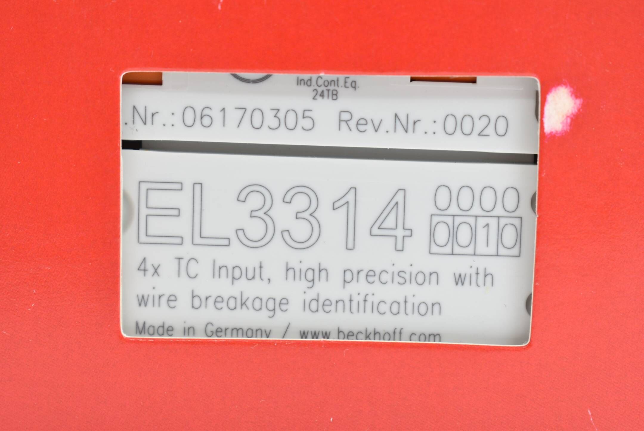 Beckhoff EtherCAT-Klemme 4-Kanal-Analog-Eingang 24 Bit EL3314-0010