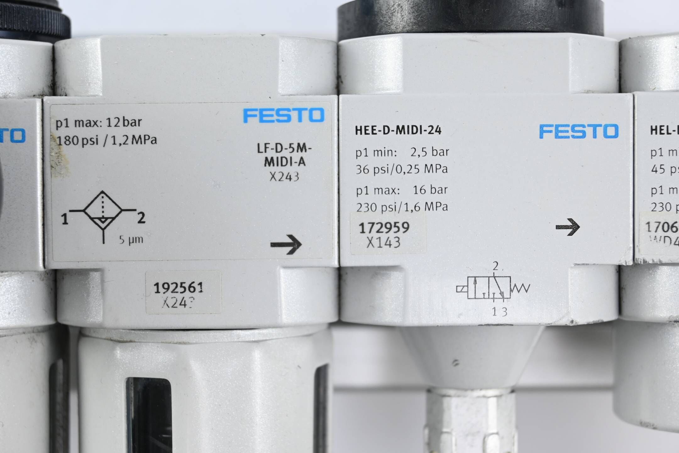 Festo Wartungseinheit 170682 + 159585 + 192561 + 172959 + 170691 + 170685 +10773