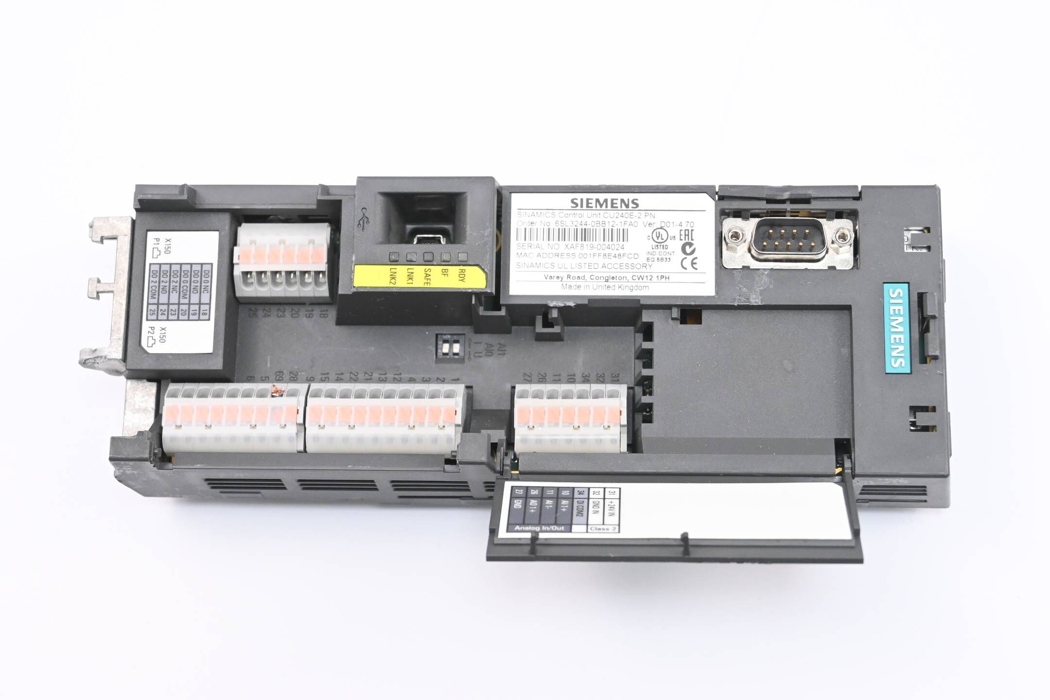 Siemens Sinamics CU240E-2 6SL3244-0BB12-1FA0 ( 6SL3 244-0BB12-1FA0 ) D01-4.70