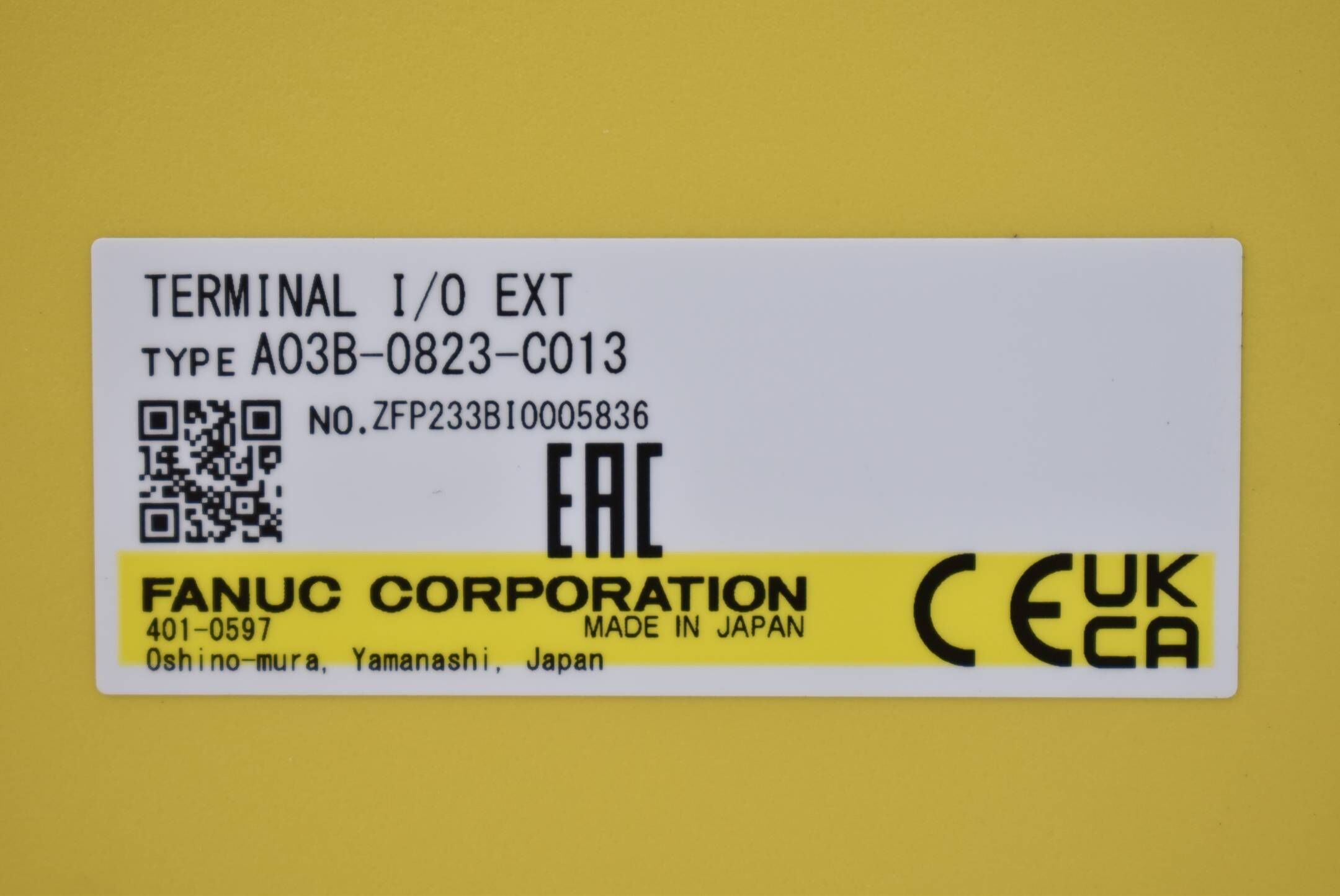 Fanuc Terminal I/O EXT A03B-0823-C013